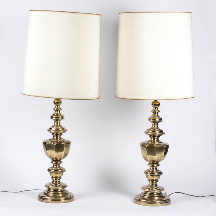 Pair of Matching Brass Table Lamps