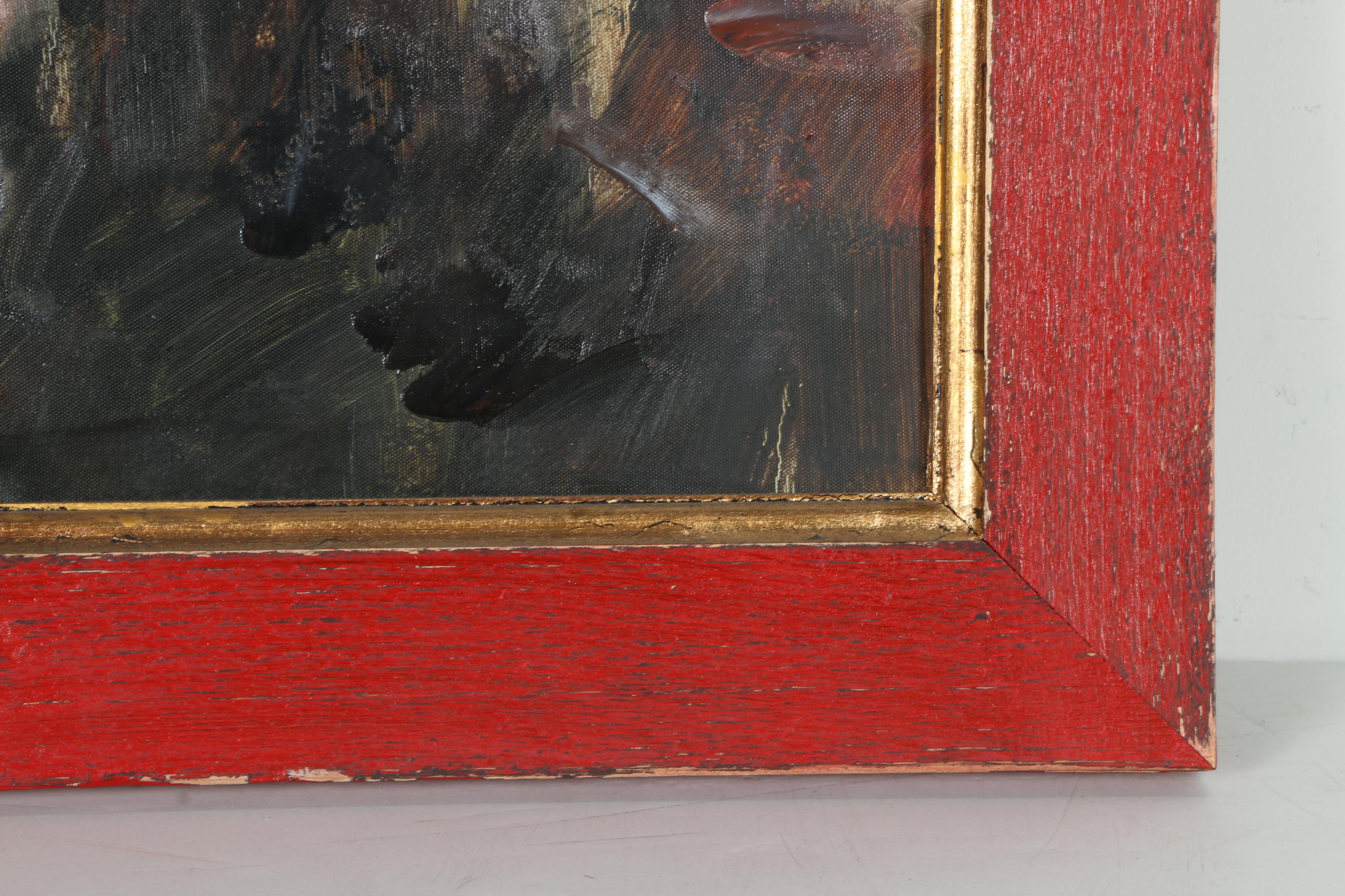 Ray Simonini Oil Painting on Canvas of a Cow