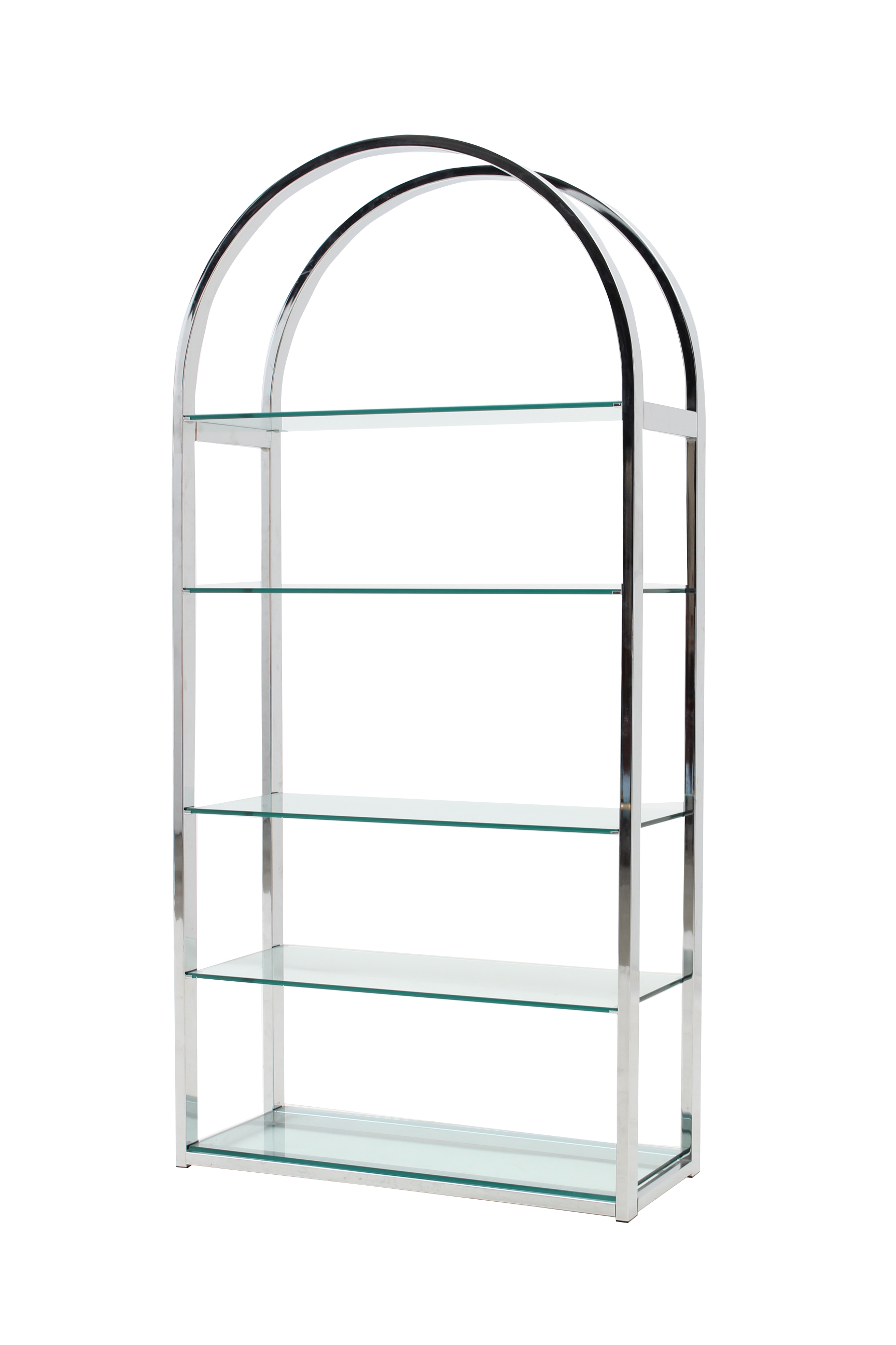 Milo Baughman Style Chrome Etageré