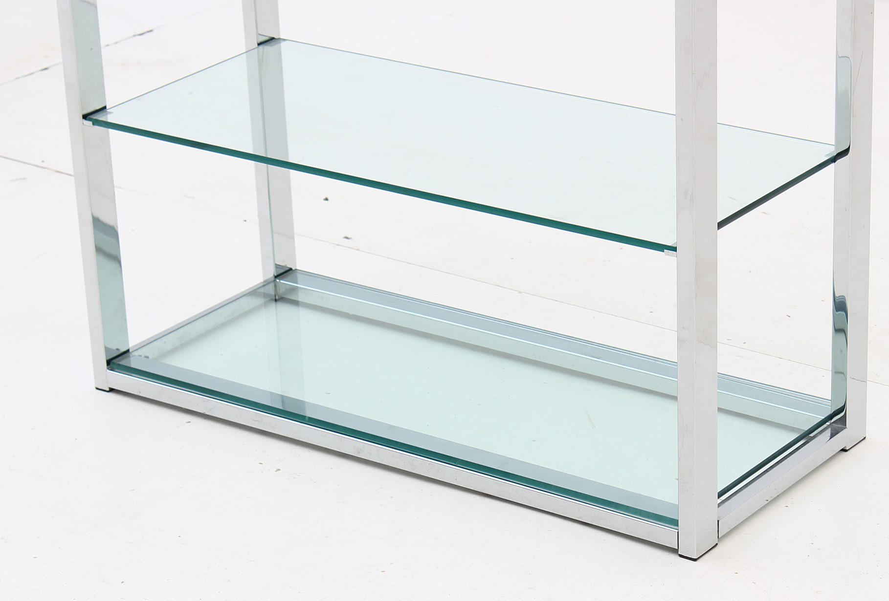 Milo Baughman Style Chrome Etageré