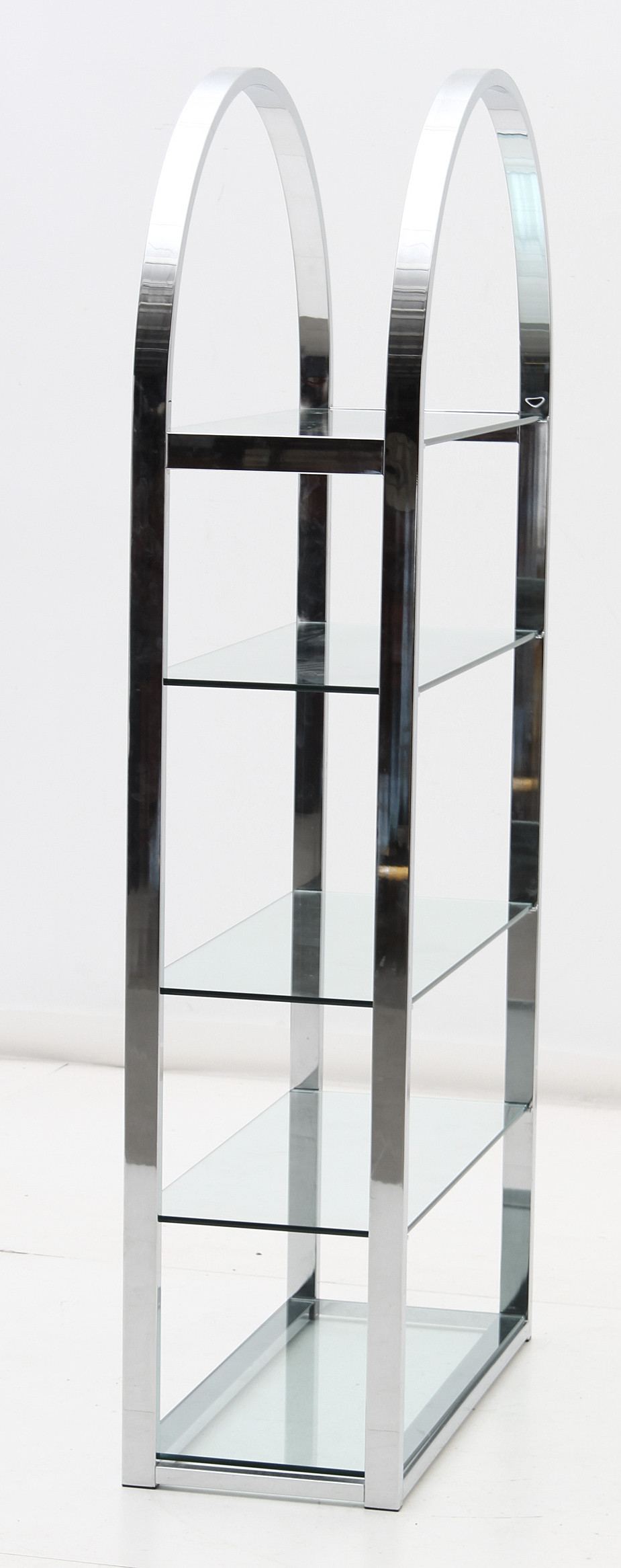 Milo Baughman Style Chrome Etageré