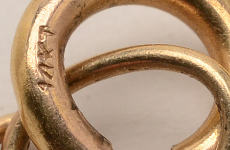 14K Yellow Gold Herringbone Chain Bracelet with Heart Charms