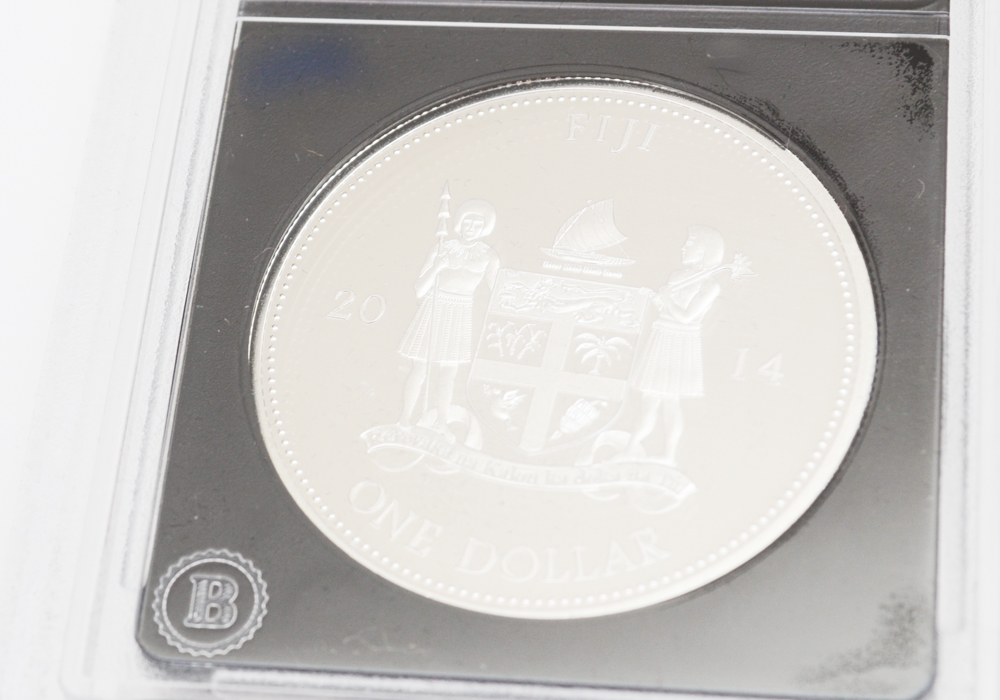 Bradford Exchange Limited Edition Seattle Seahawks 2013 Silver Fiji One Dollar Coin