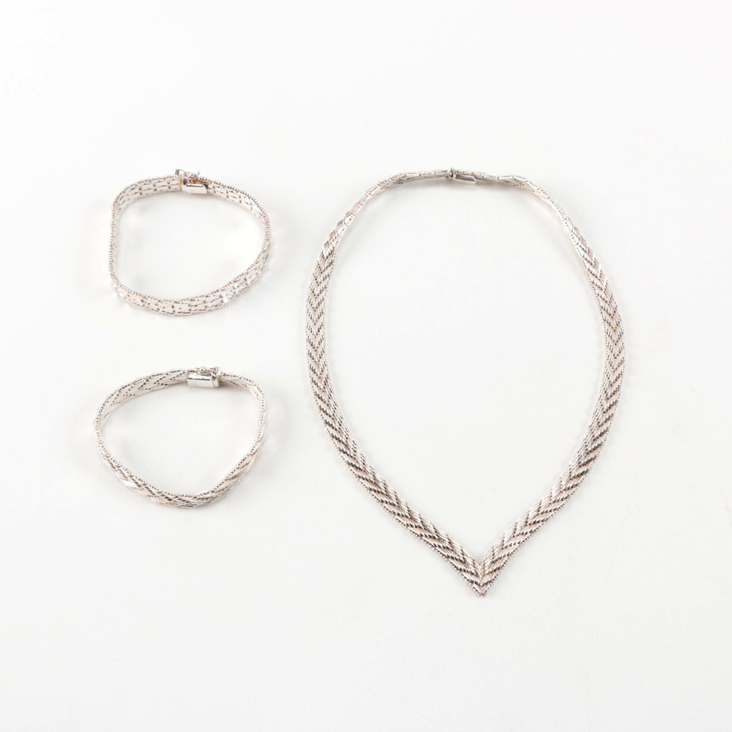 Sterling Necklace and Bracelets
