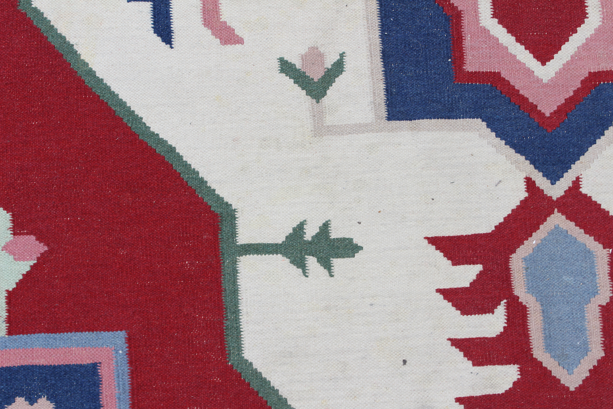 Vintage Handwoven Flat Weave Dhurrie Area Rug