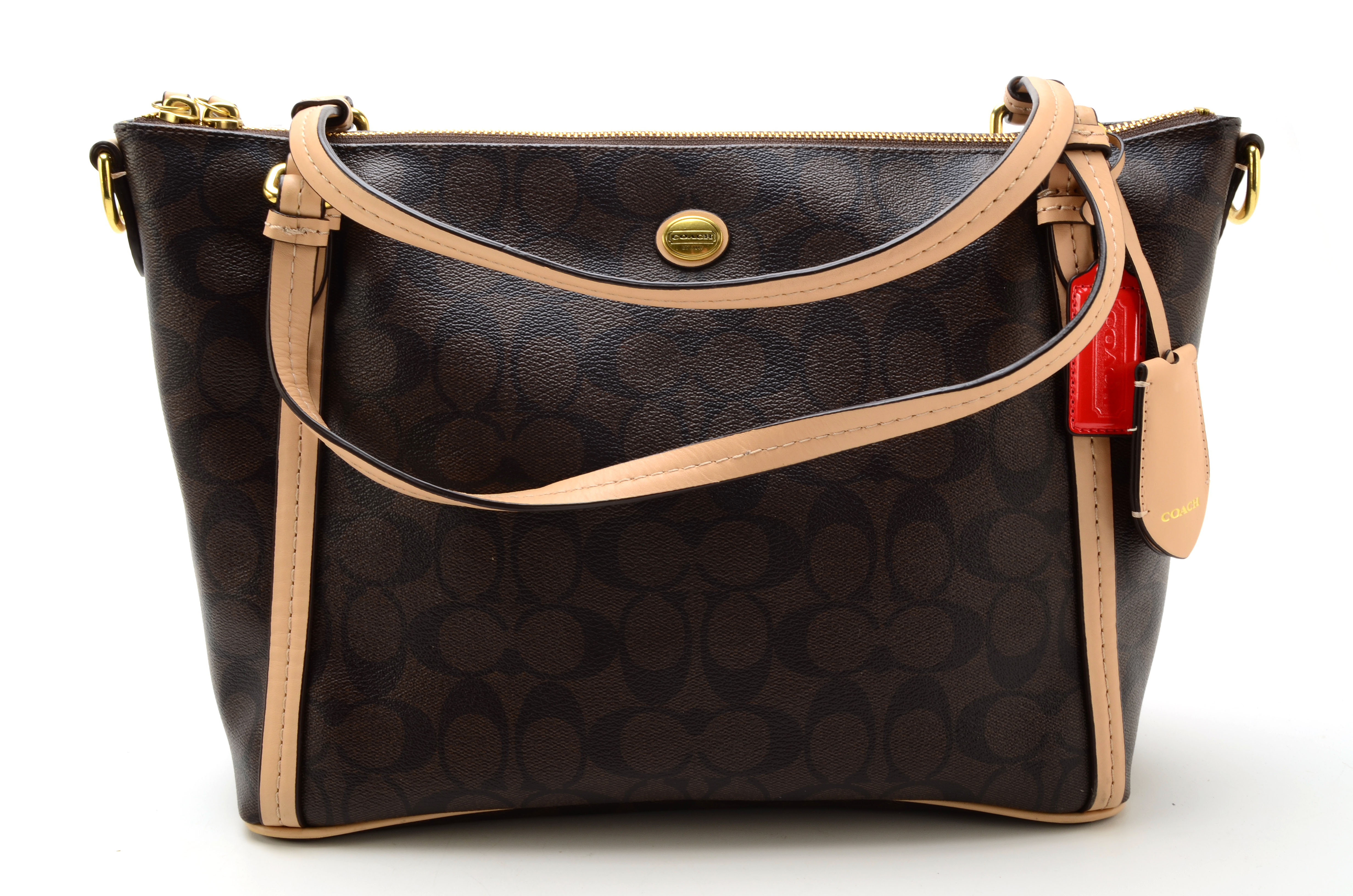Coach Peyton Signature East/West Convertible Shoulder Bag