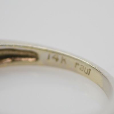 Raul Haas 14K White Gold Diamond and Ruby Ring