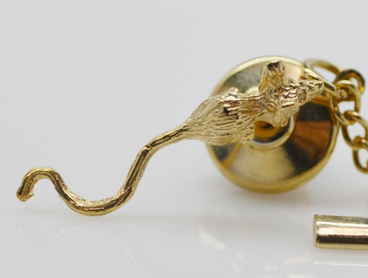 14K Yellow Gold Mouse Tie Tack