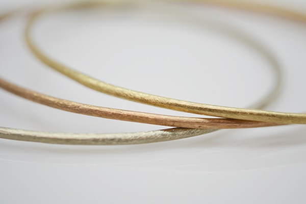 14K Yellow, White and Rose Gold Bangles