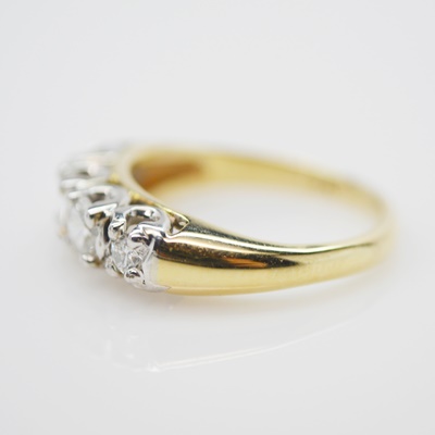 14K Yellow and White Gold Diamond Ring
