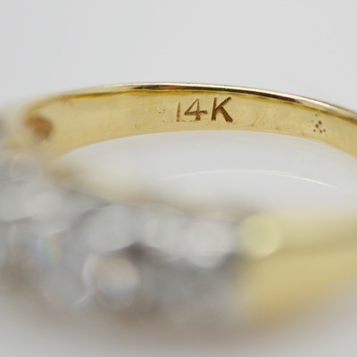 14K Yellow and White Gold Diamond Ring