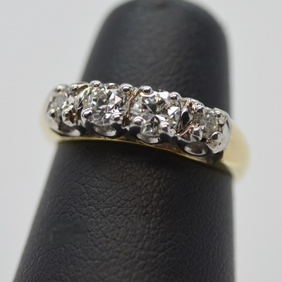 14K Yellow and White Gold Diamond Ring