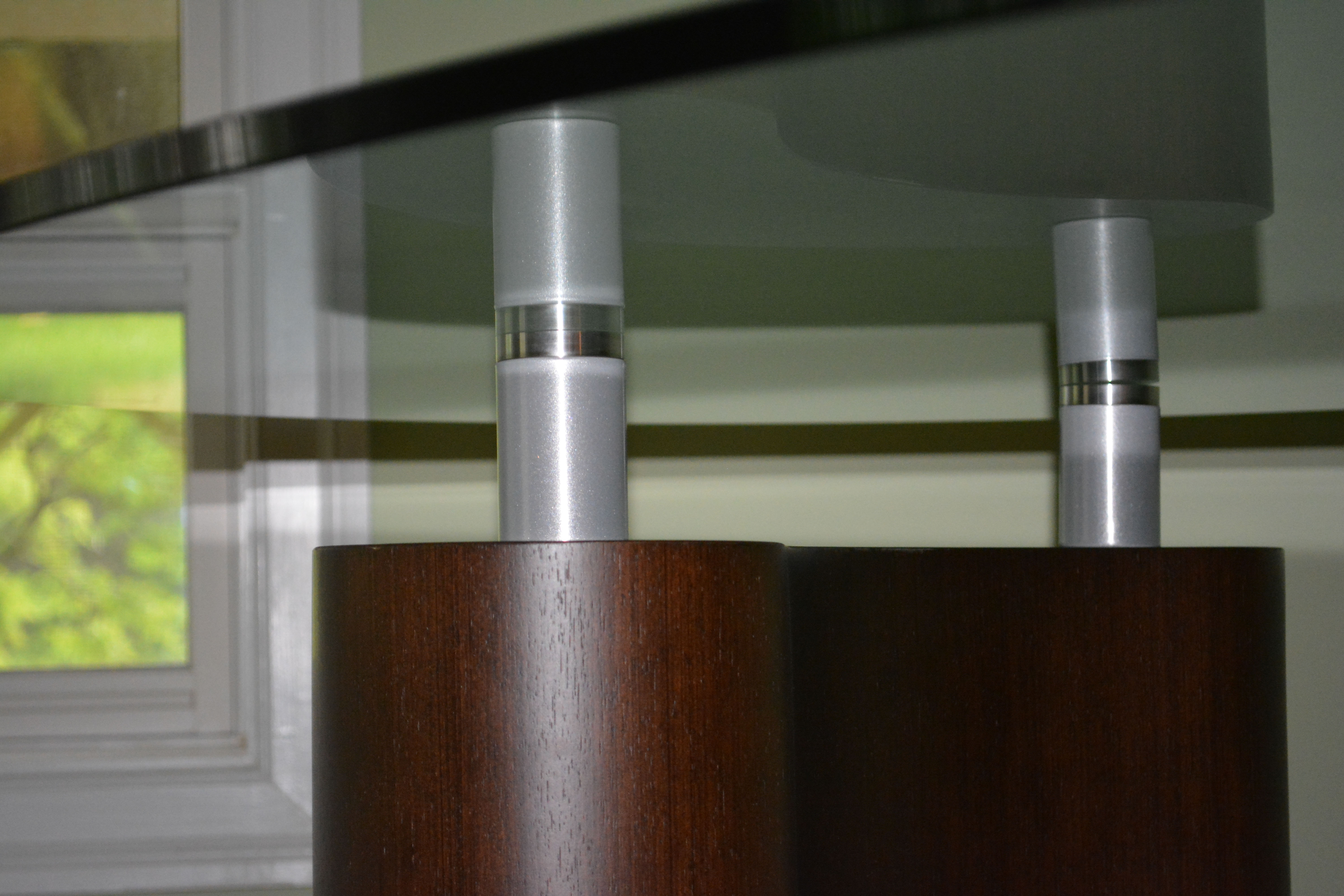 Contemporary Kidney Shaped Glass Top Desk