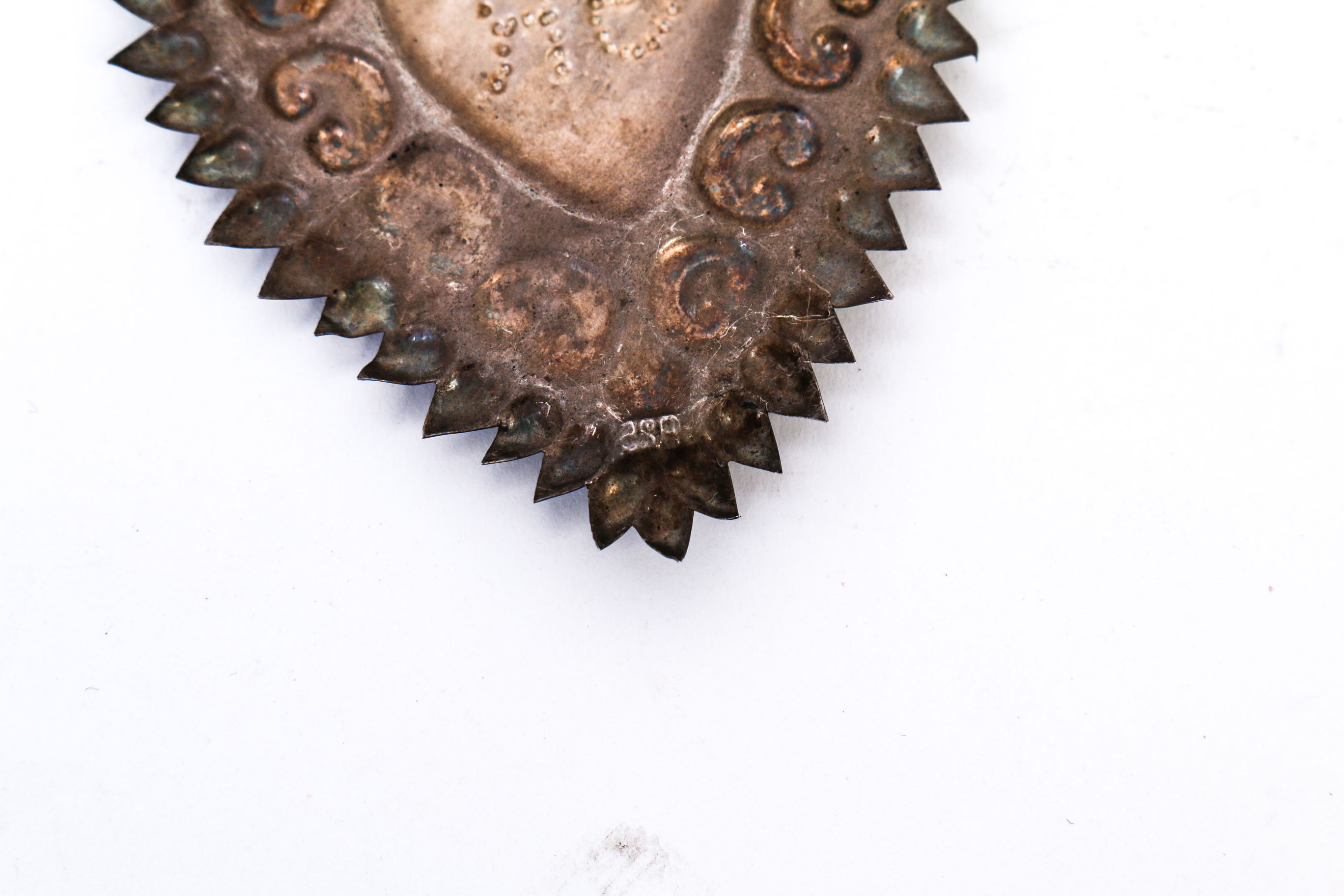 Sterling Silver Mexican Milagro Heart Pendants