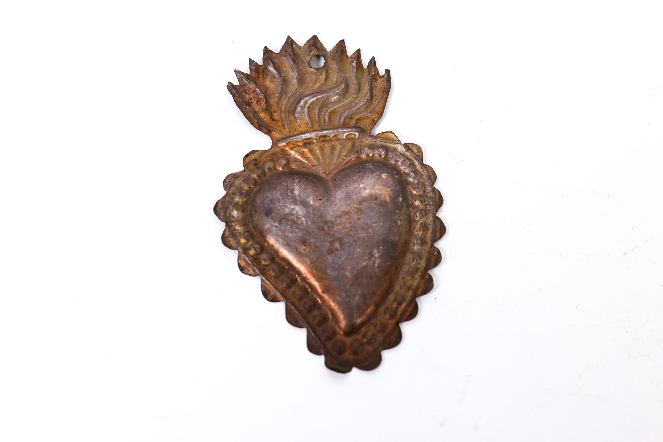 Sterling Silver Mexican Milagro Heart Pendants