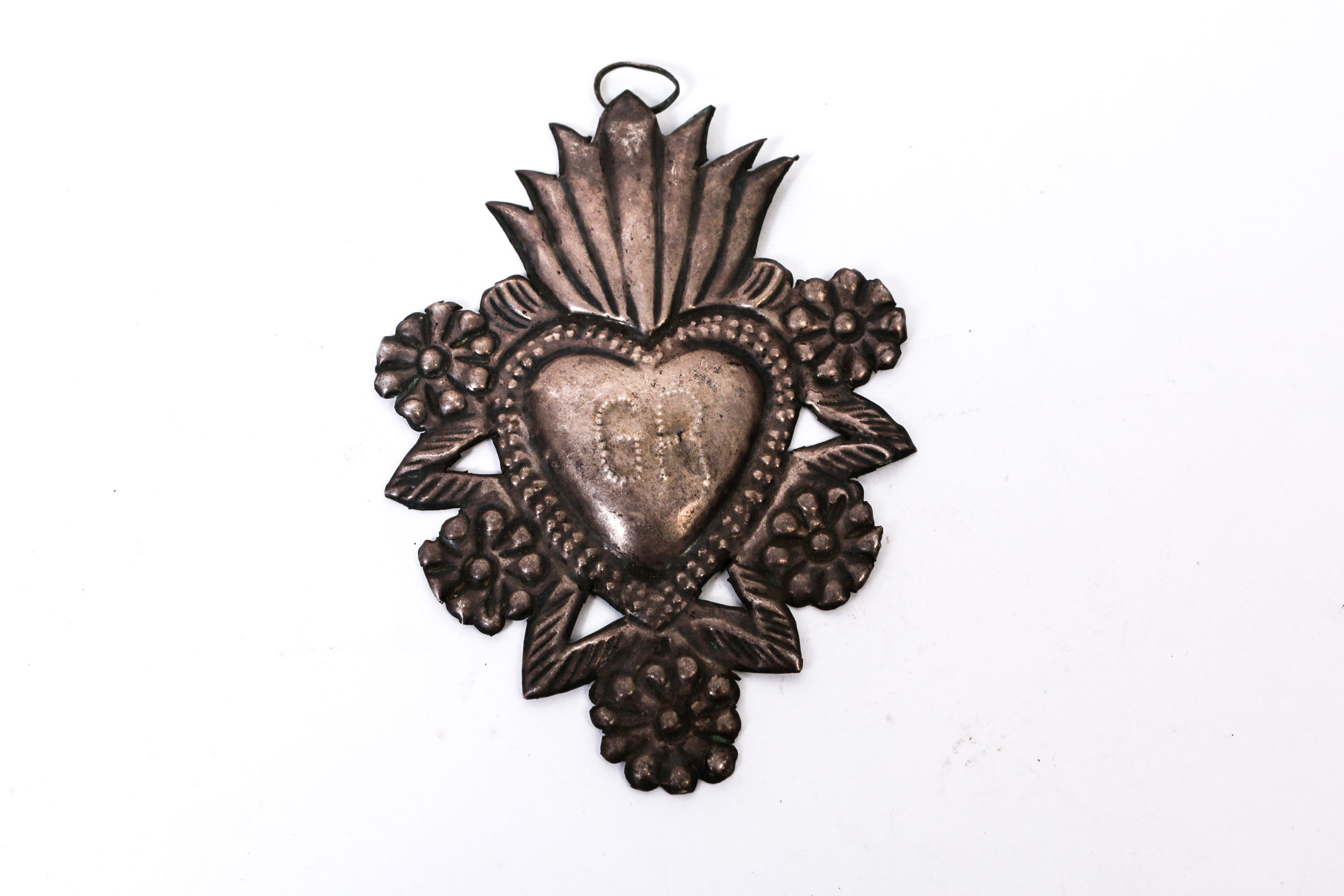 Sterling Silver Mexican Milagro Heart Pendants