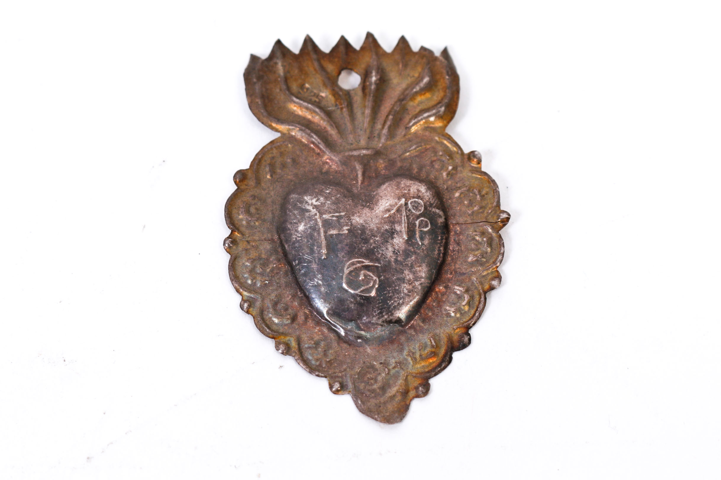 Sterling Silver Mexican Milagro Heart Pendants