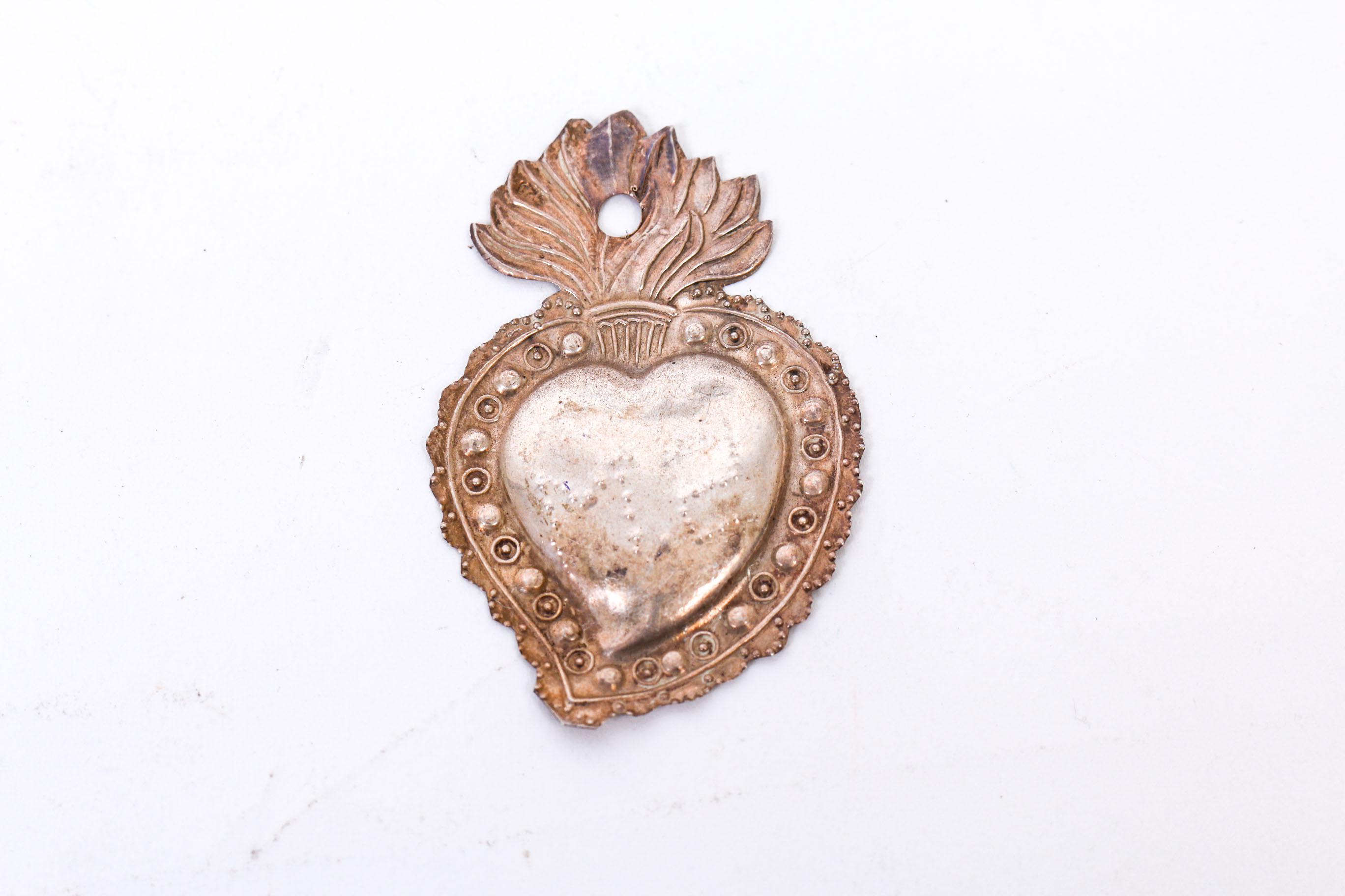 Sterling Silver Mexican Milagro Heart Pendants