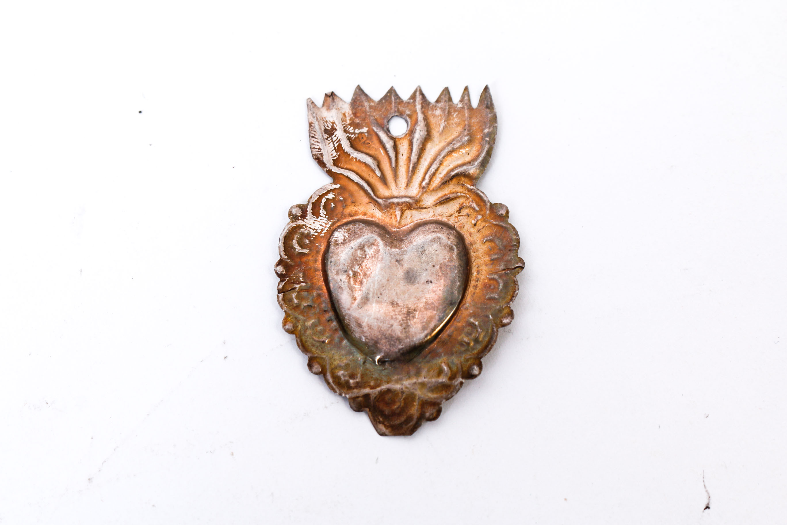 Sterling Silver Mexican Milagro Heart Pendants