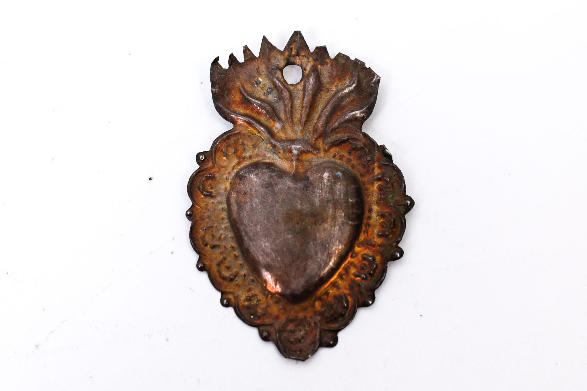 Sterling Silver Mexican Milagro Heart Pendants