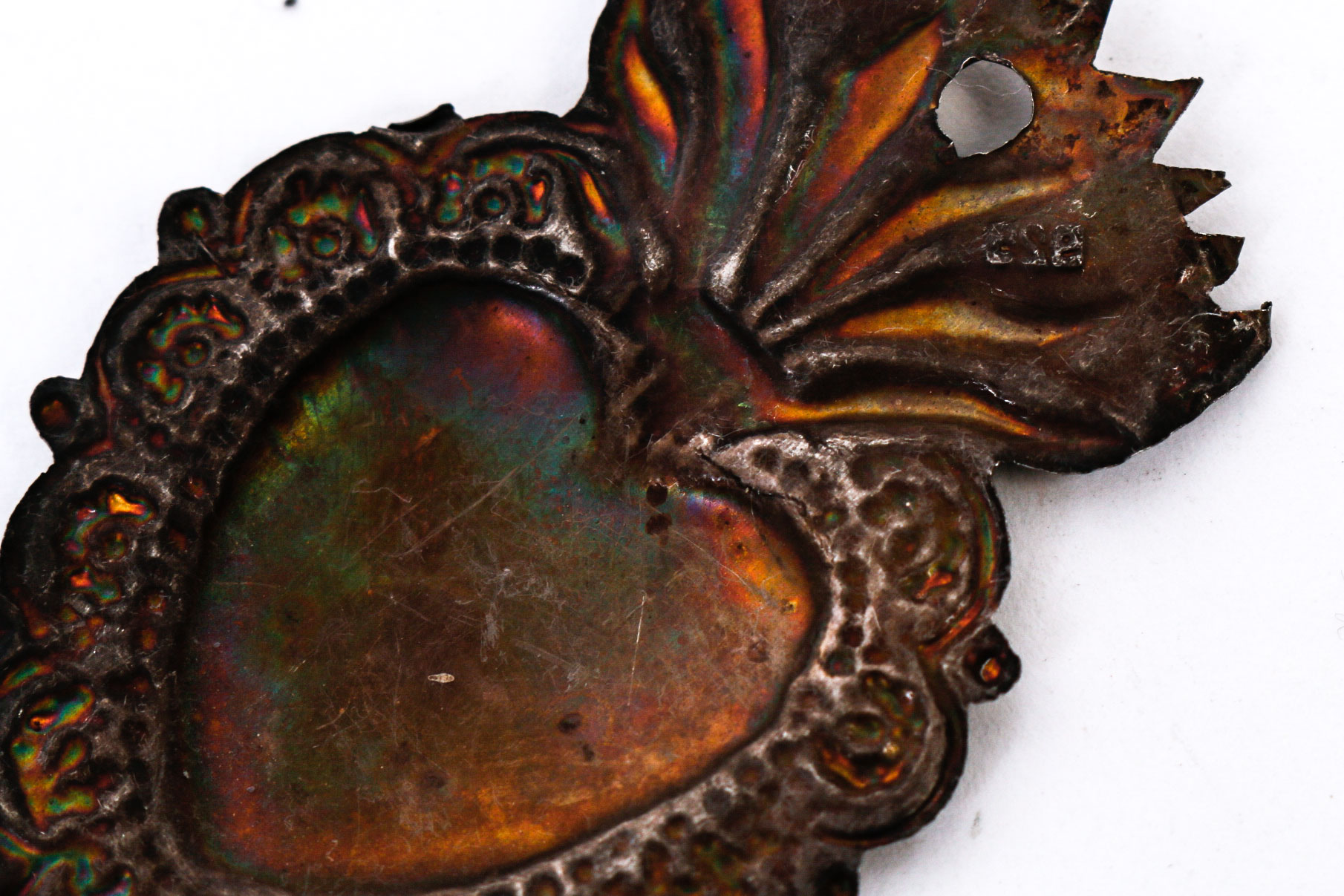 Sterling Silver Mexican Milagro Heart Pendants