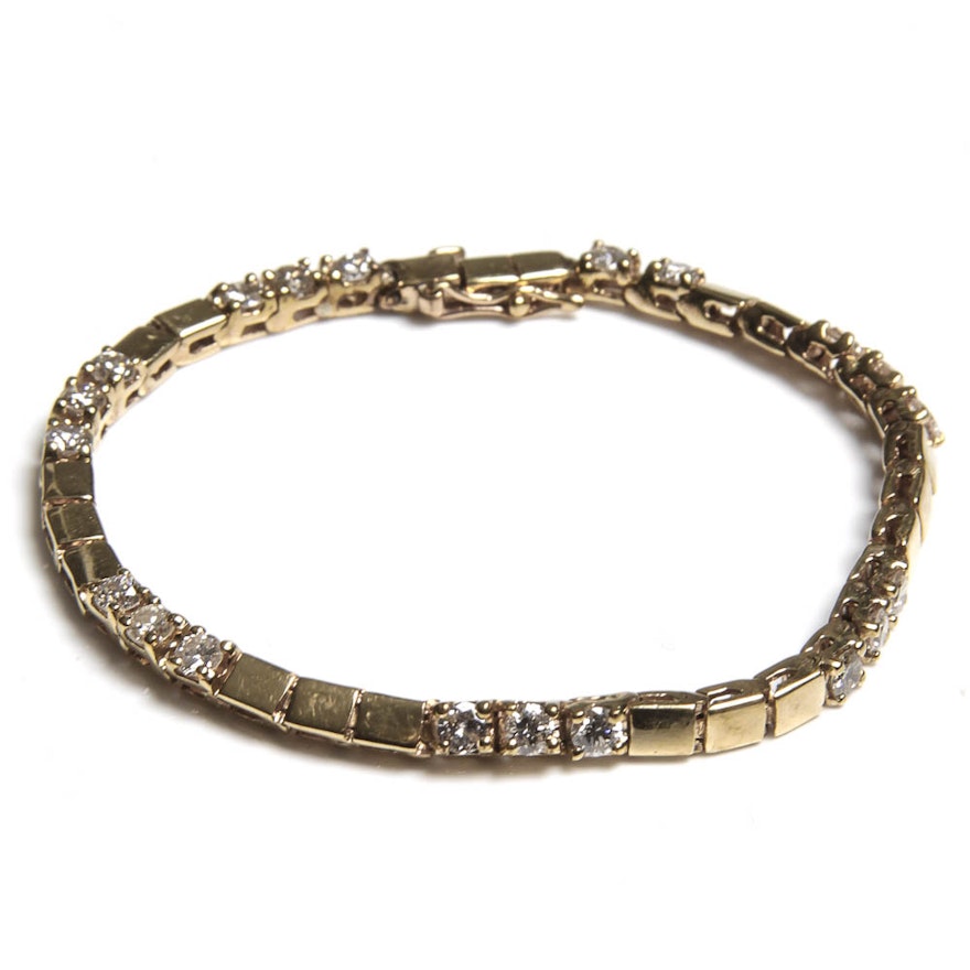 14K Gold and 2.00 CTW Diamond Bracelet