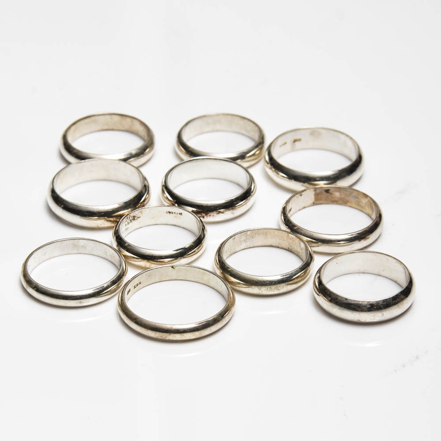 Sterling Silver Band Rings