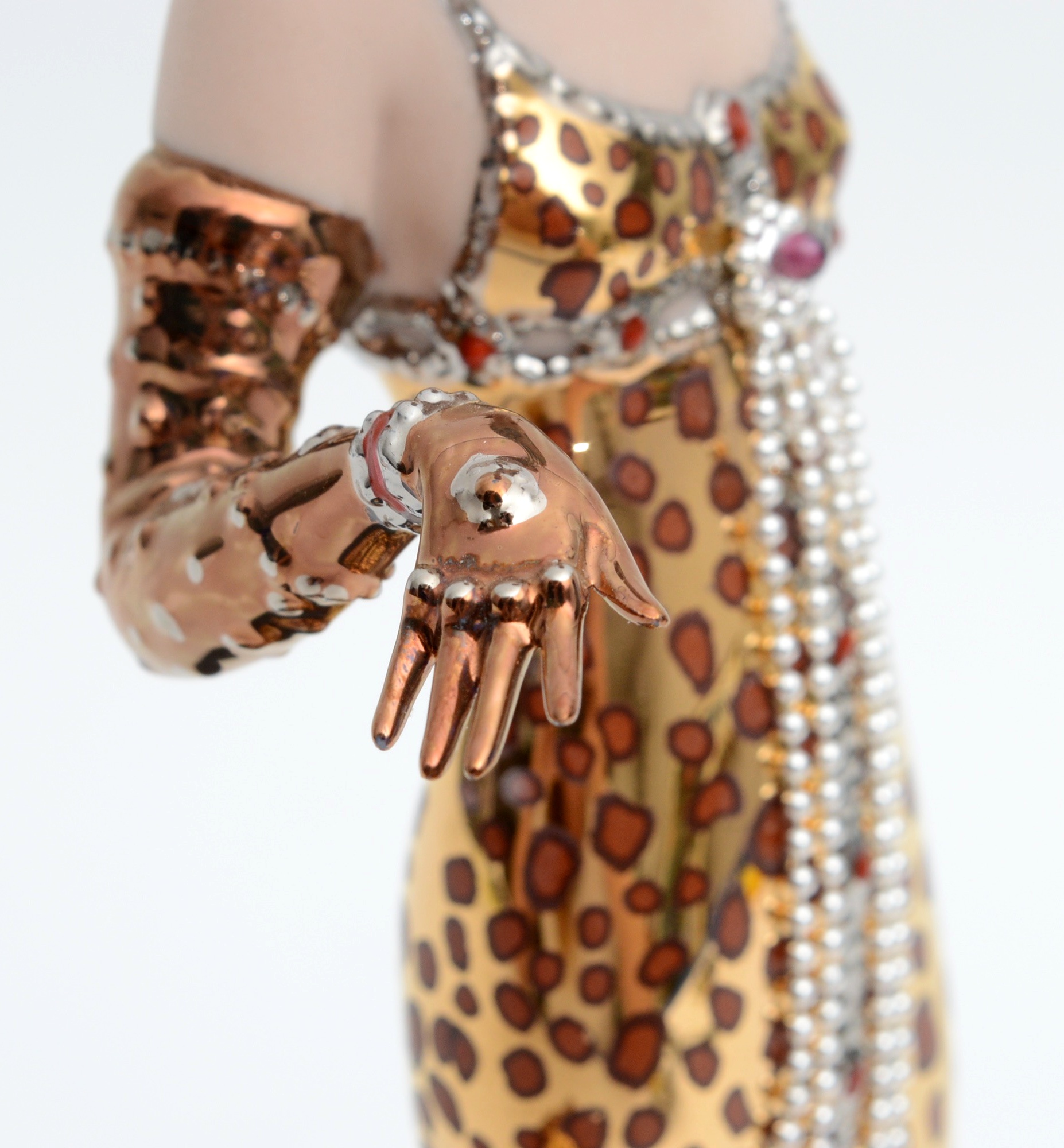 Erté Reproduction Porcelain Sculpture "Ocelot" By Franklin Mint