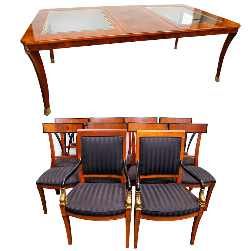 Biedermeier Style Eleven-Piece Dining Set by Century Furniture