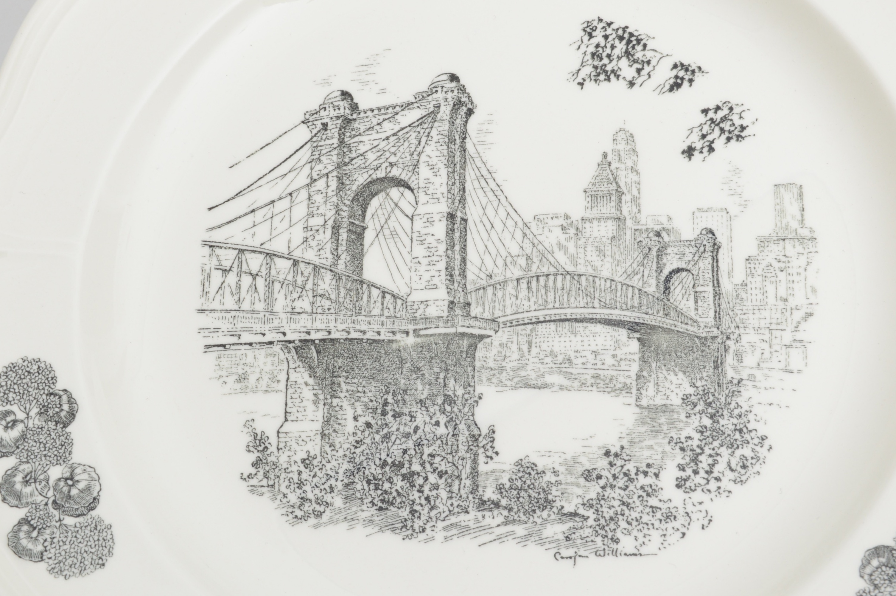 Extensive Set of Twenty-Two Caroline Williams Cincinnati Plates