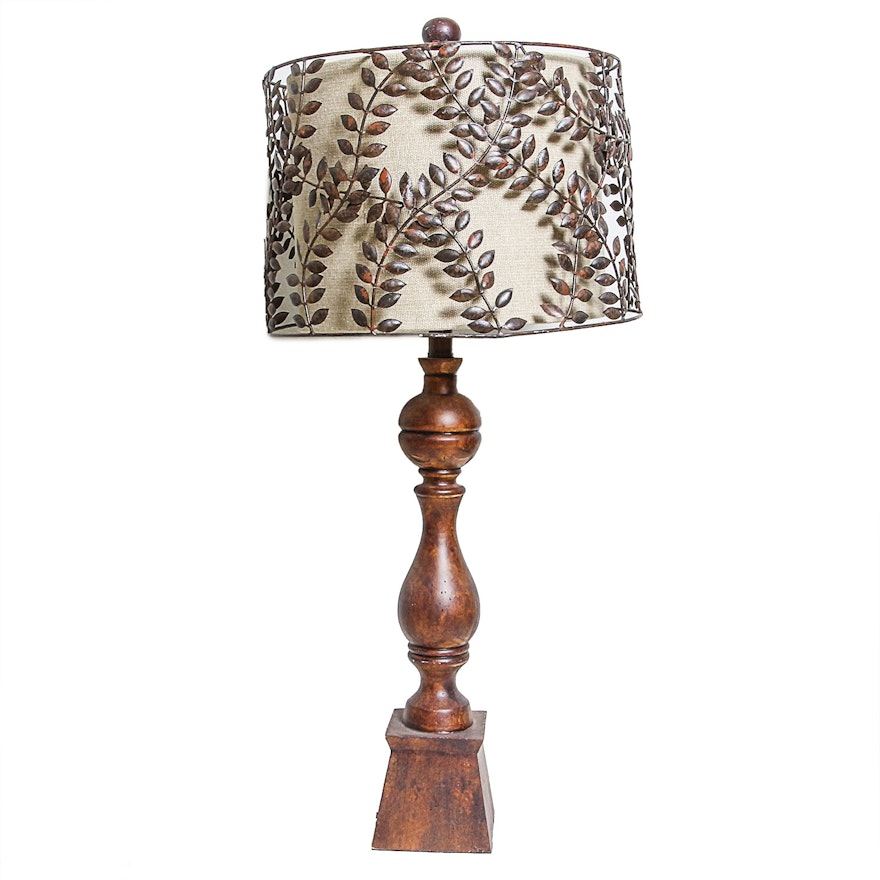 Guild Masters Lamp with Metal Leaf Shade