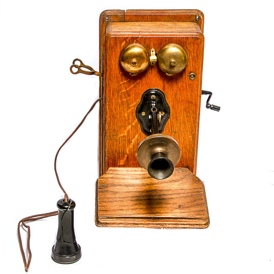 Antique Kellogg Wall Mount Telephone