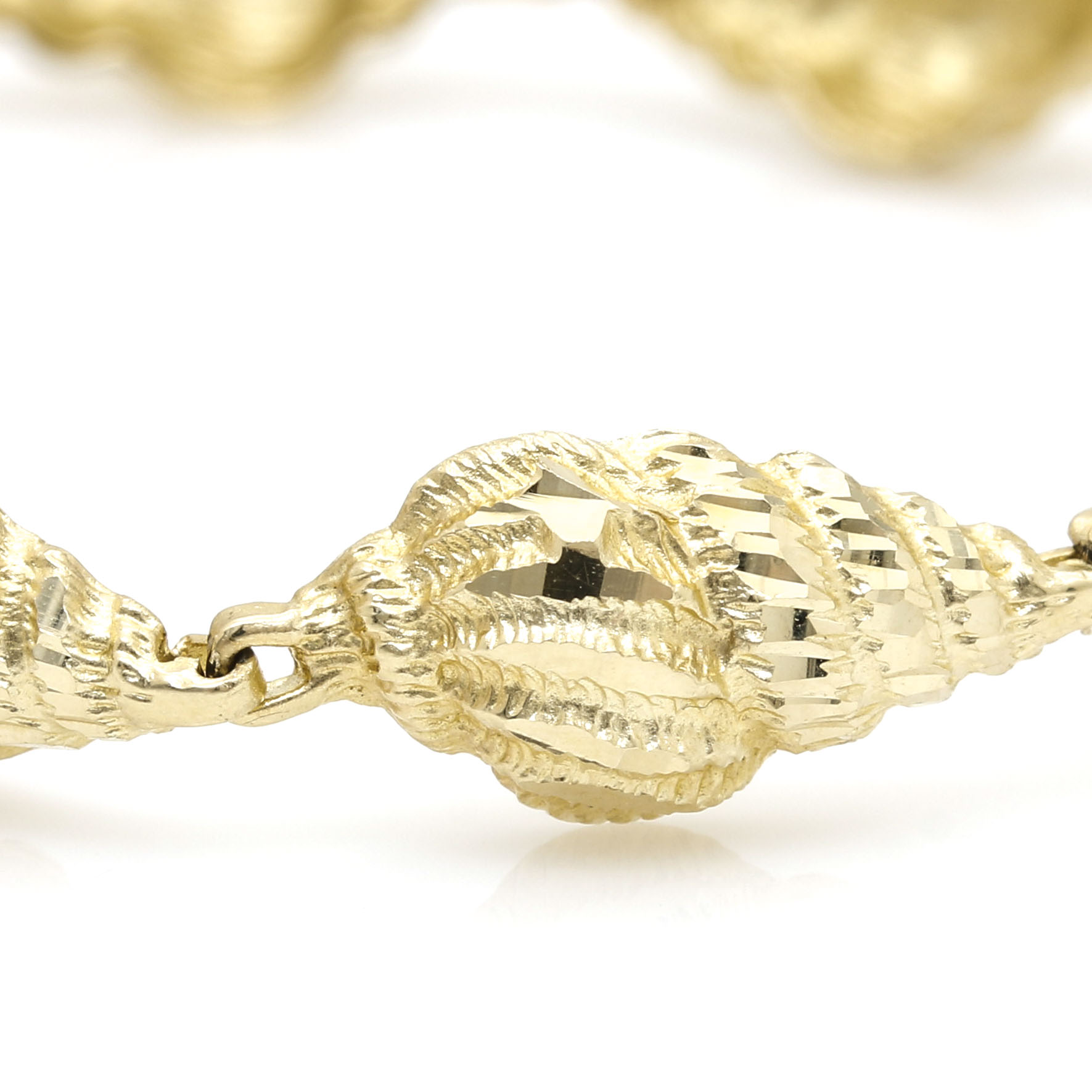 14K Yellow Gold Seashell Bracelet