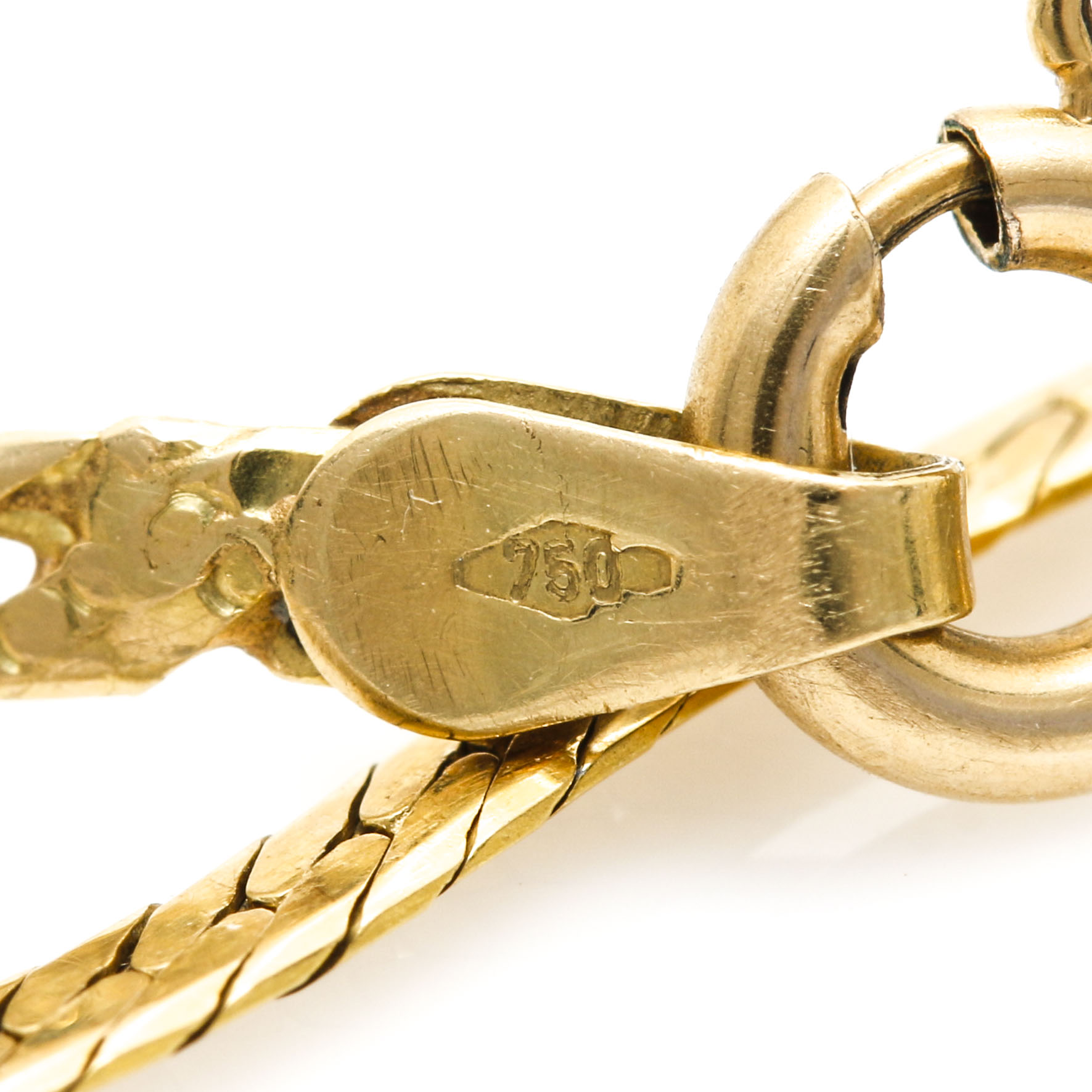 18K Yellow Gold Herringbone Chain Bracelet