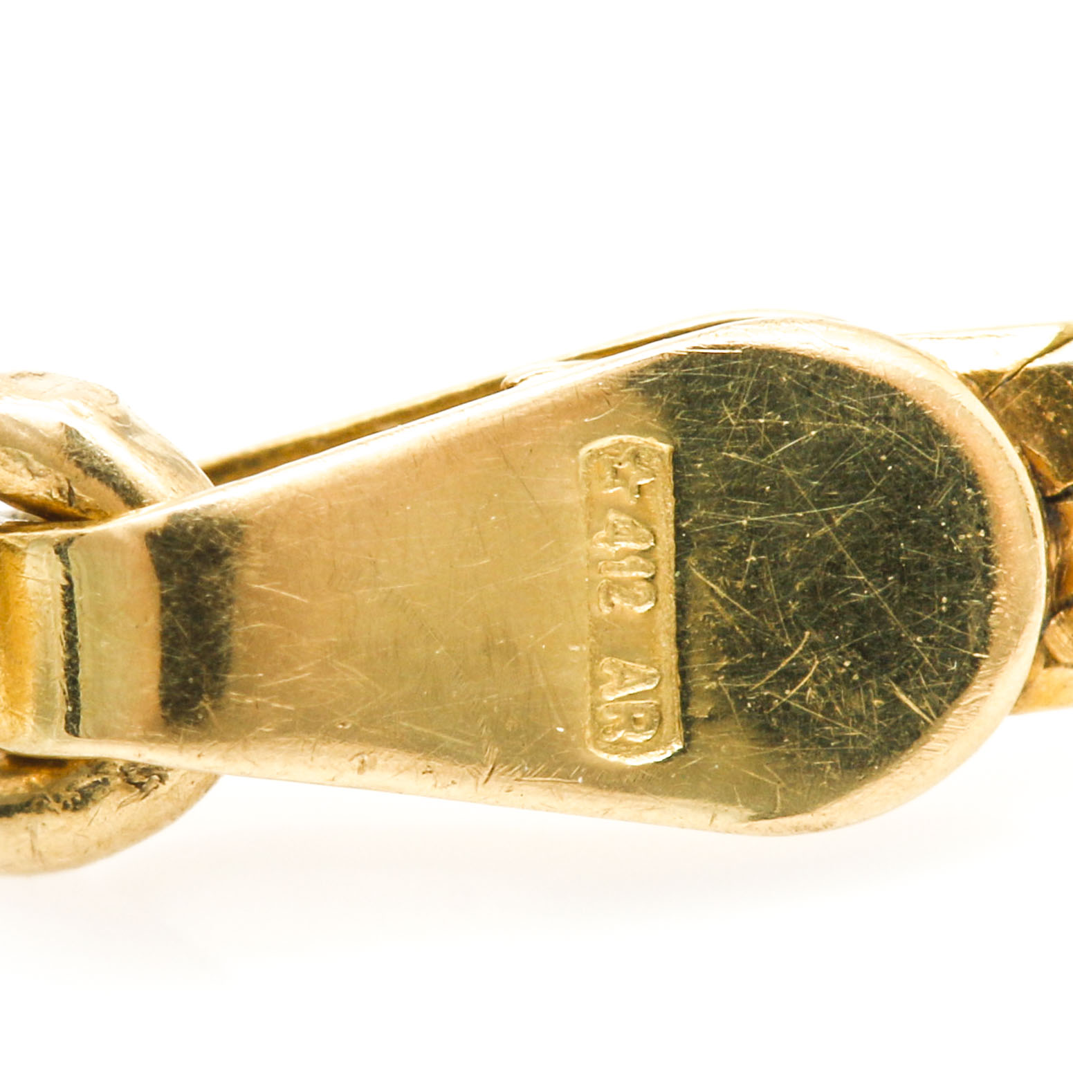 18K Yellow Gold Herringbone Chain Bracelet