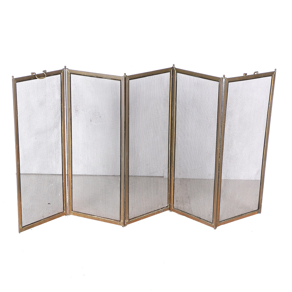 Metal Mesh Hearth Fire Screen
