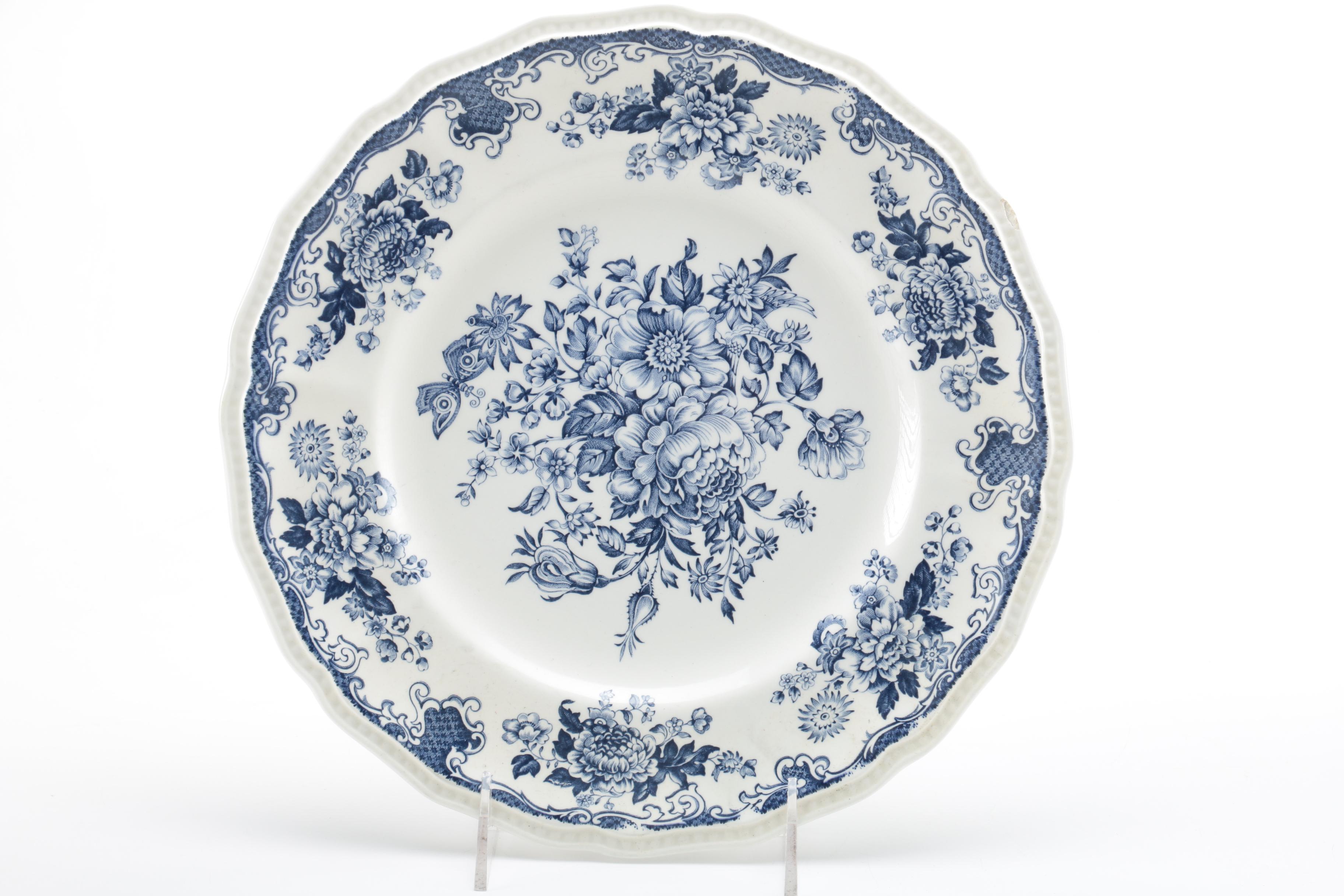 Kensington Staffordshire Ironstone "Balmoral Blue" Tableware