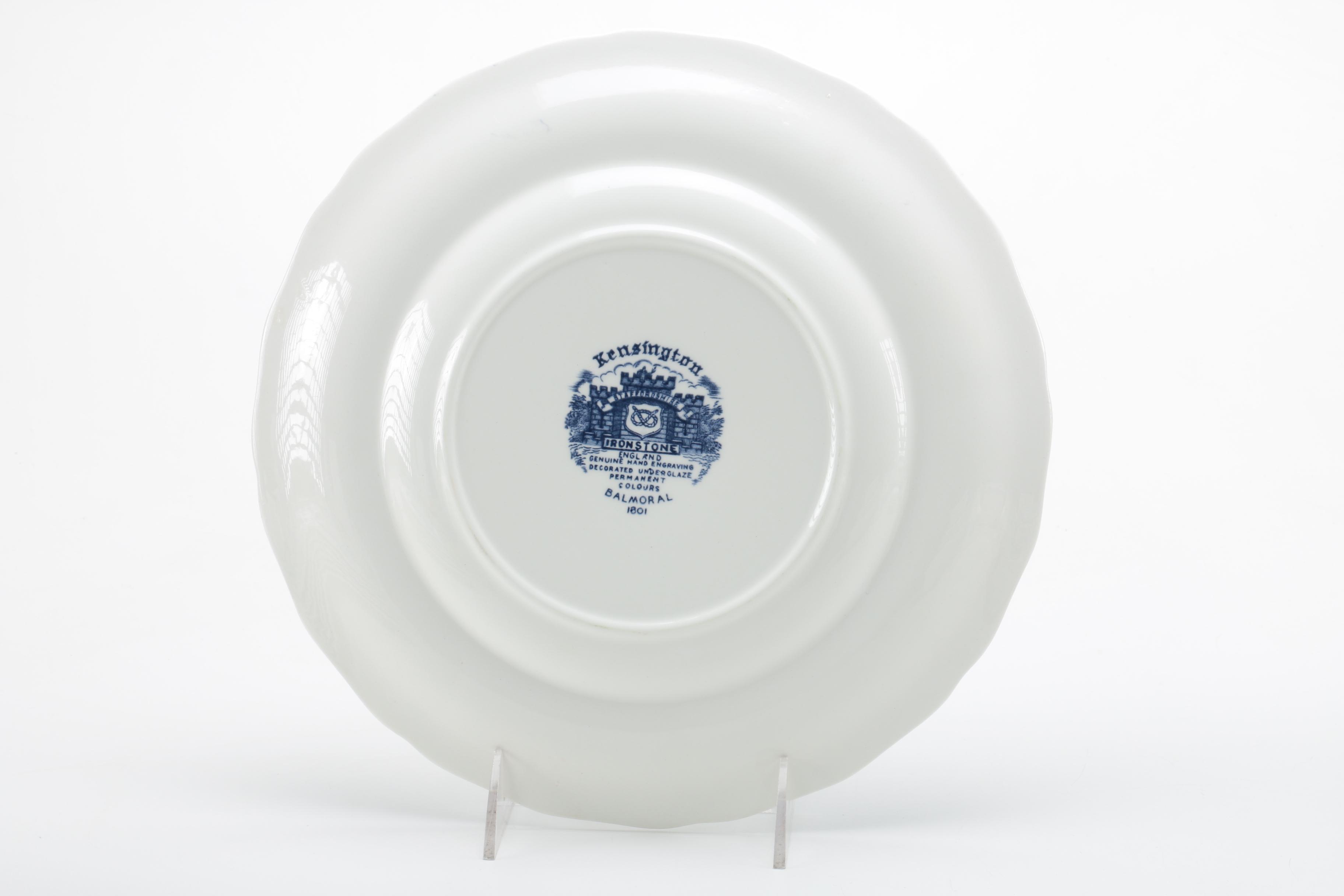Kensington Staffordshire Ironstone "Balmoral Blue" Tableware
