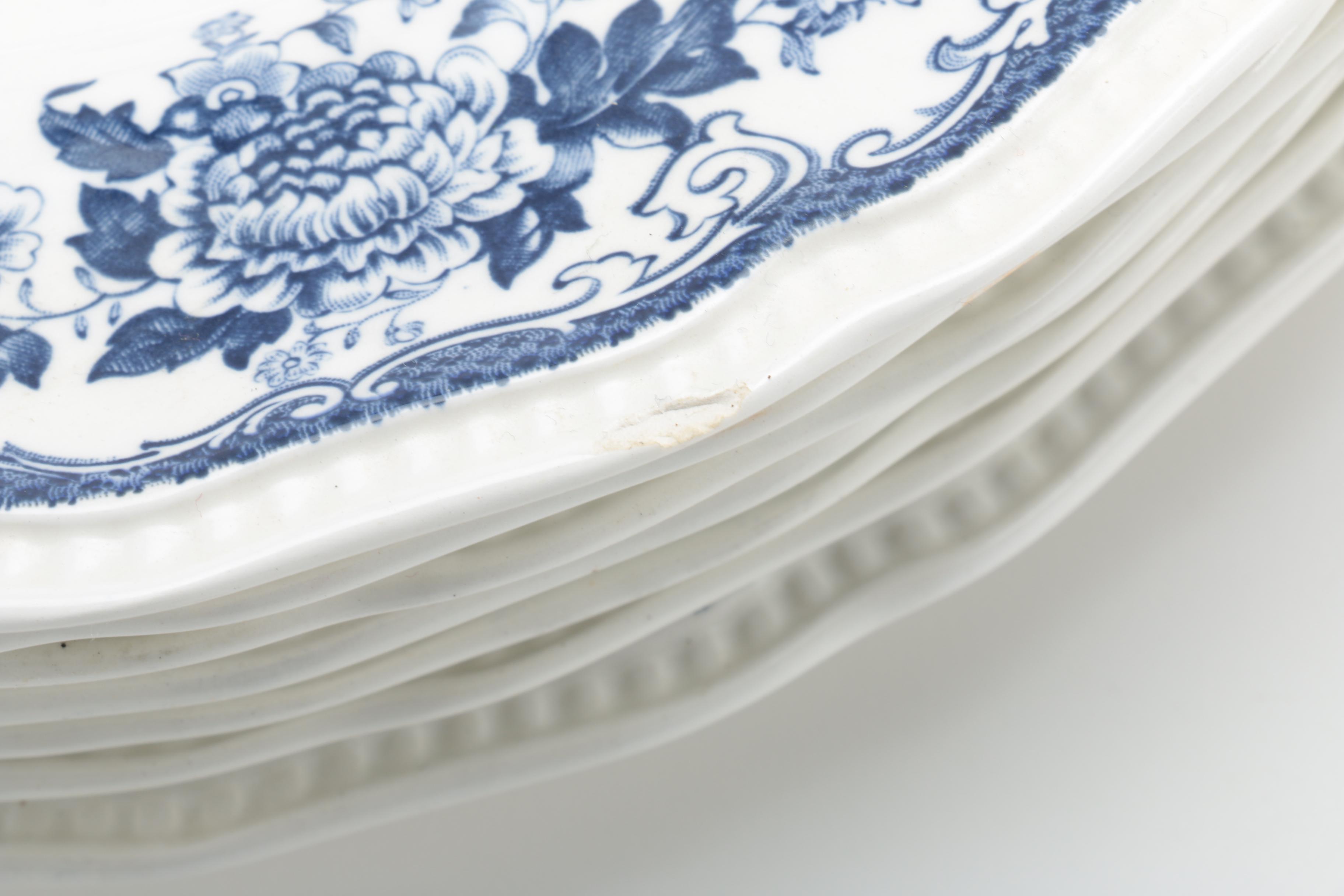 Kensington Staffordshire Ironstone "Balmoral Blue" Tableware