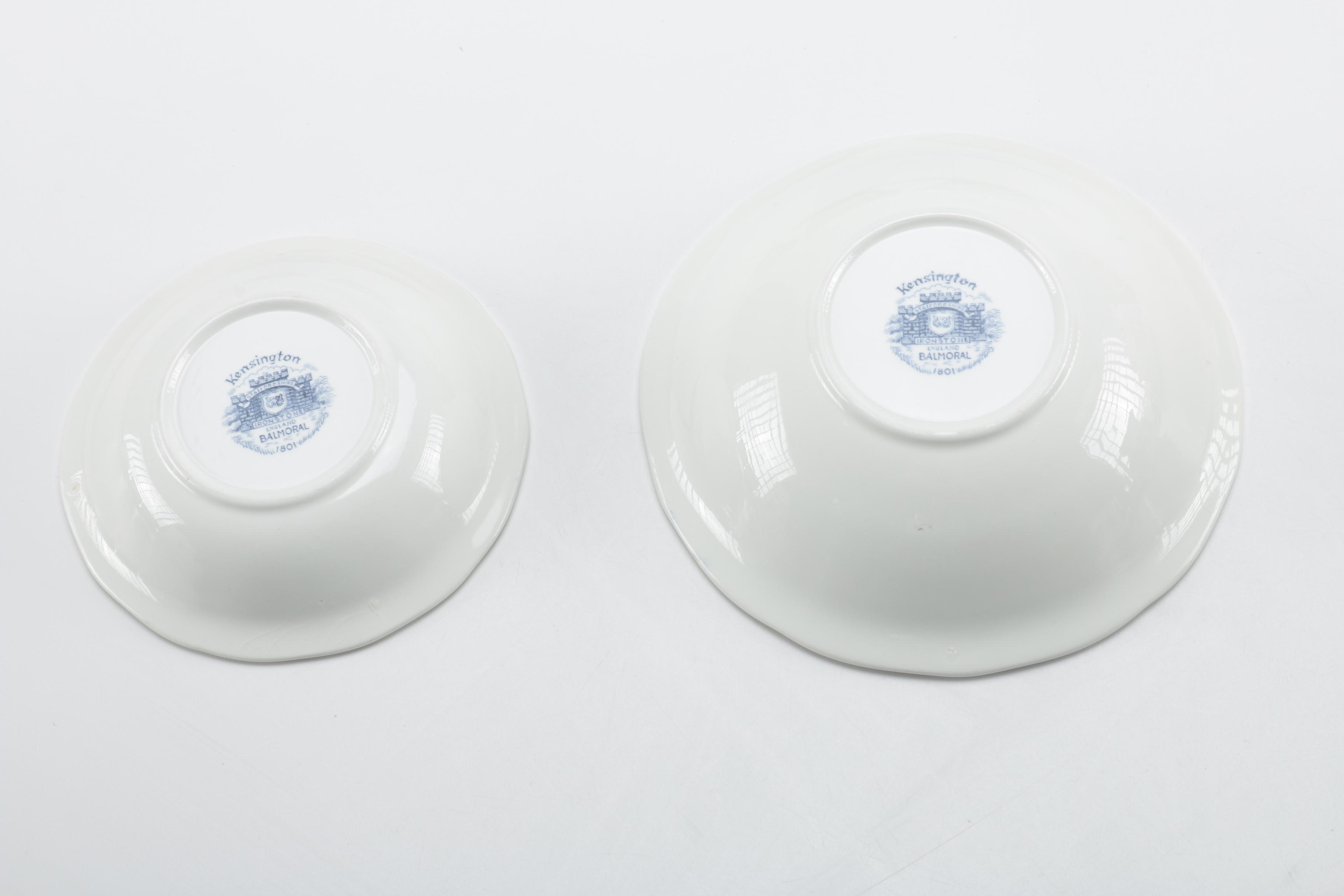 Kensington Staffordshire Ironstone "Balmoral Blue" Tableware