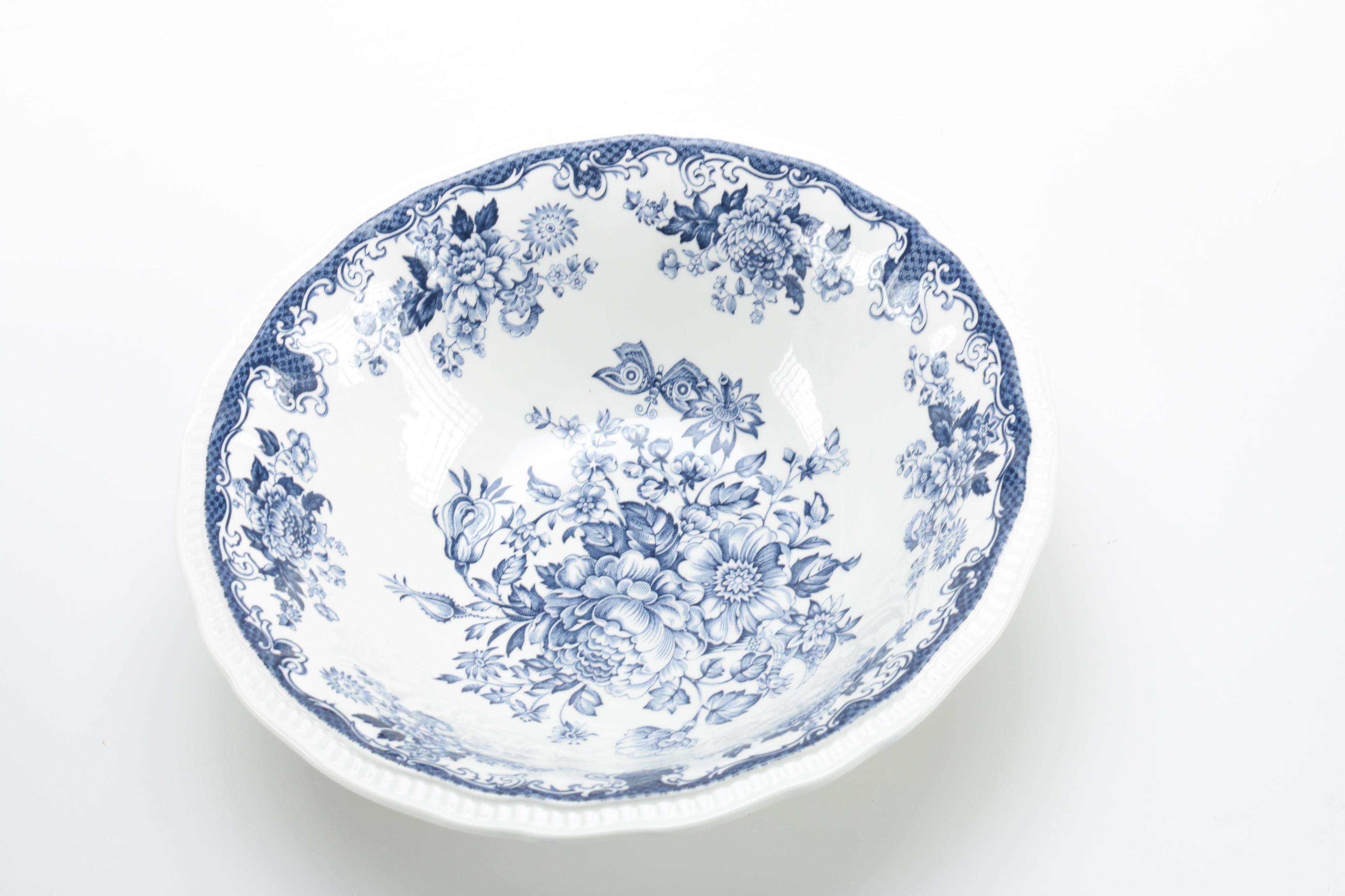 Kensington Staffordshire Ironstone "Balmoral Blue" Tableware