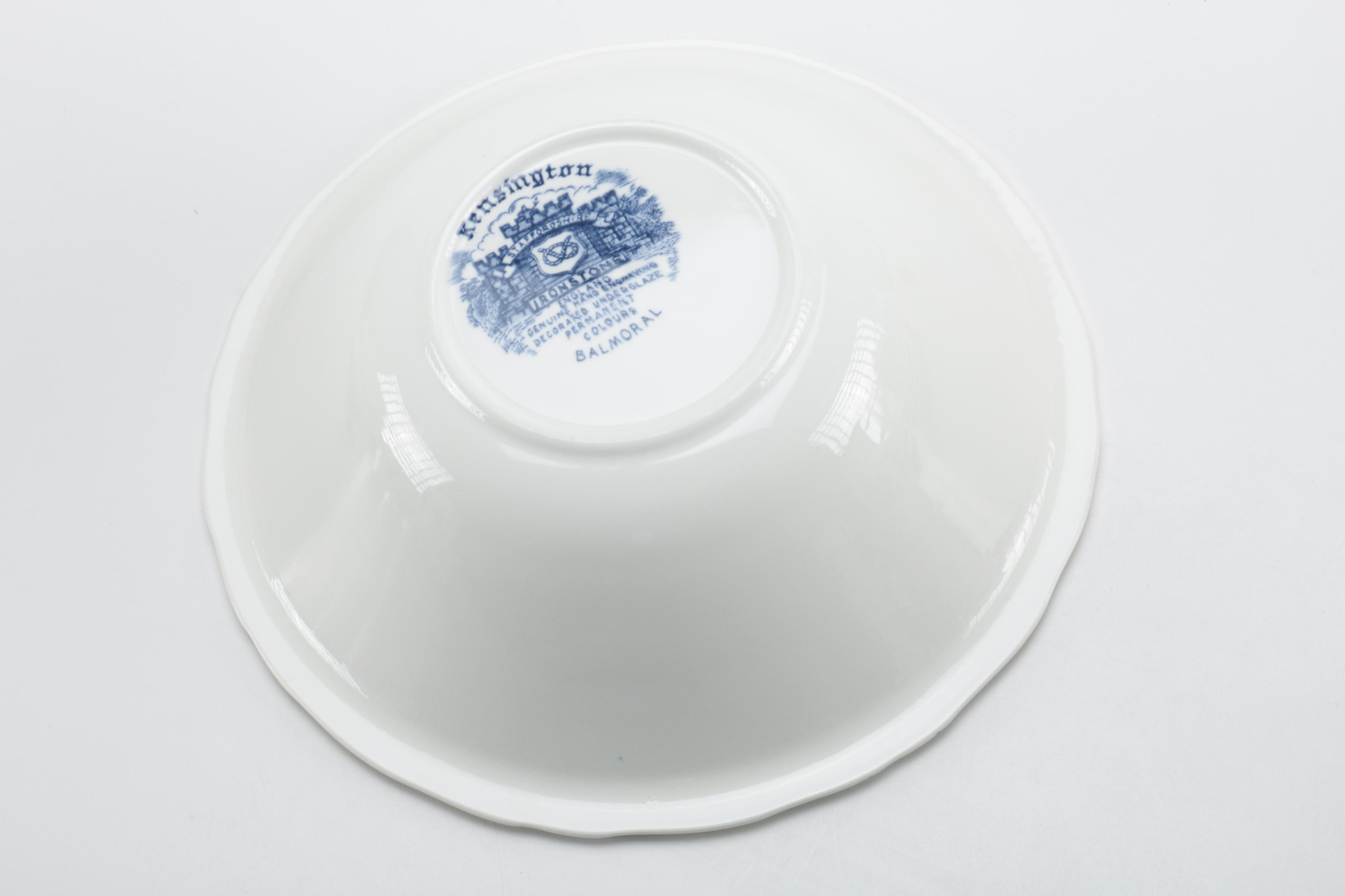 Kensington Staffordshire Ironstone "Balmoral Blue" Tableware