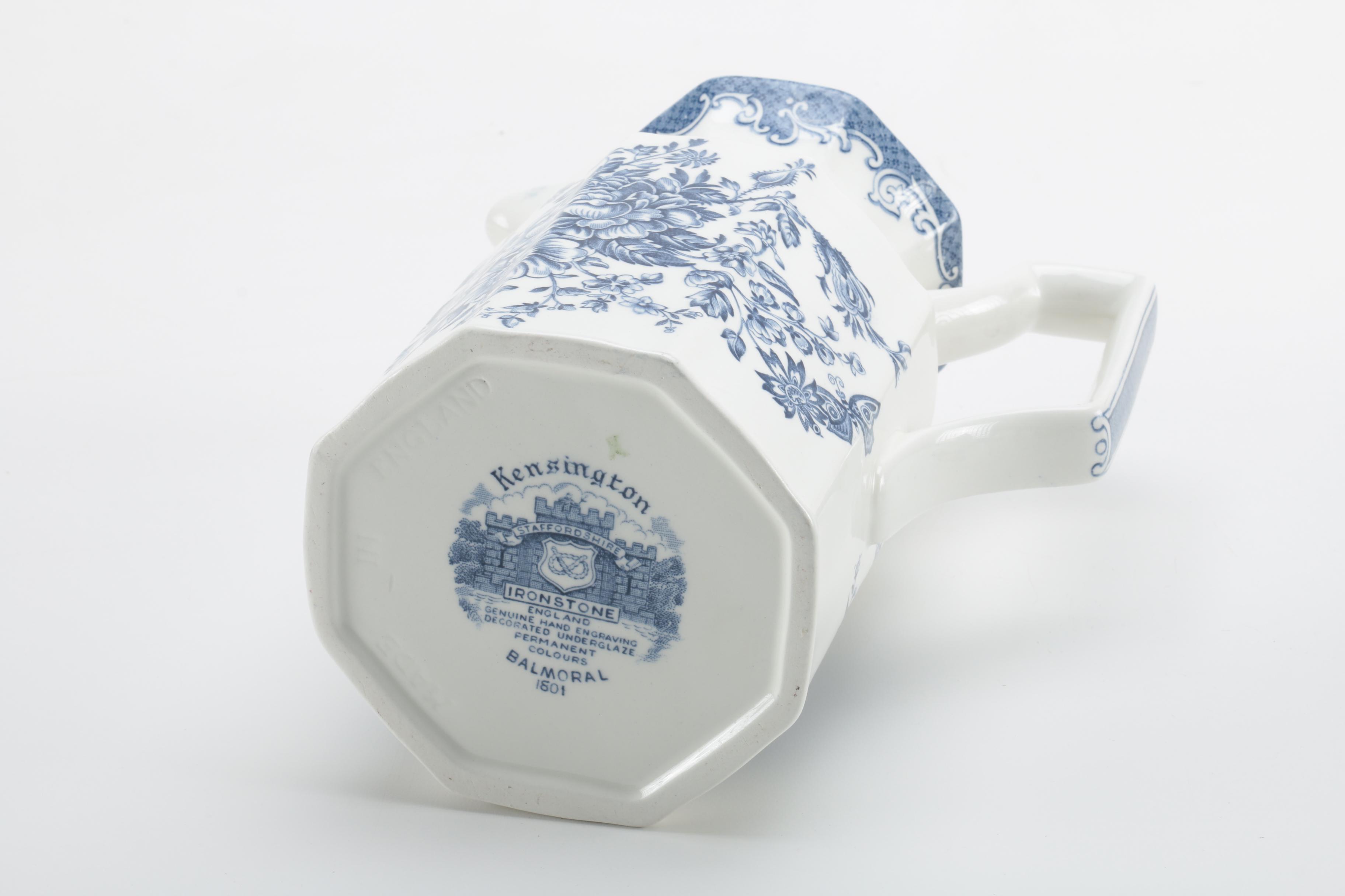 Kensington Staffordshire Ironstone "Balmoral Blue" Tableware