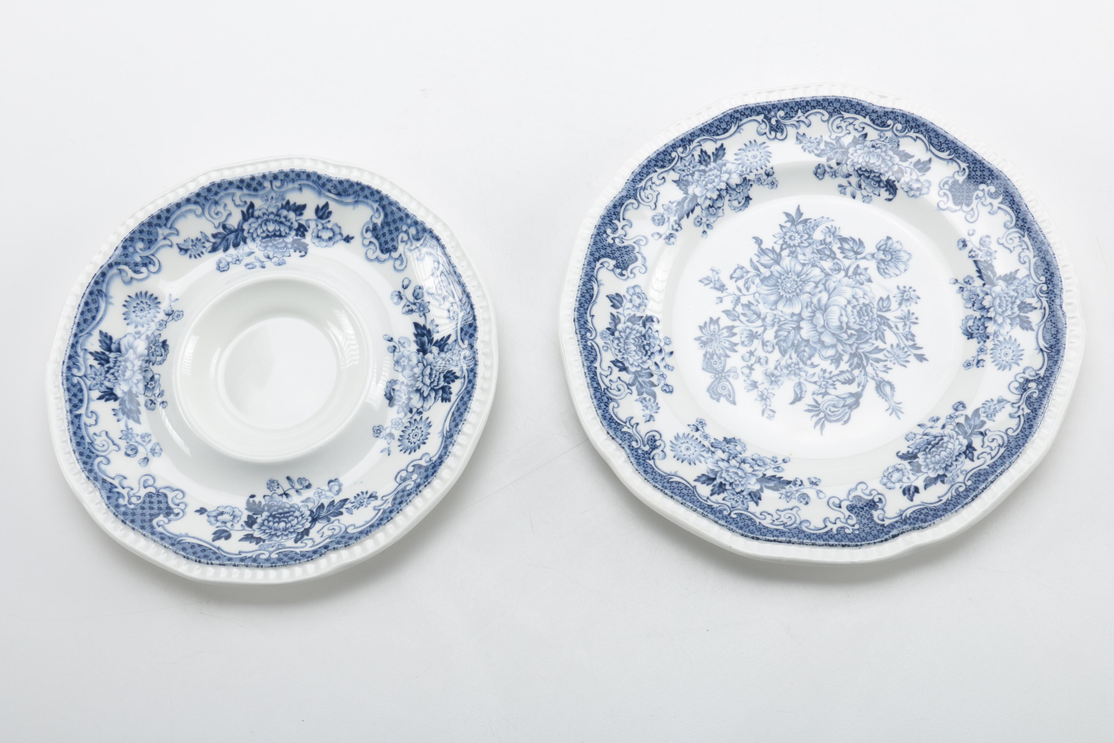 Kensington Staffordshire Ironstone "Balmoral Blue" Tableware