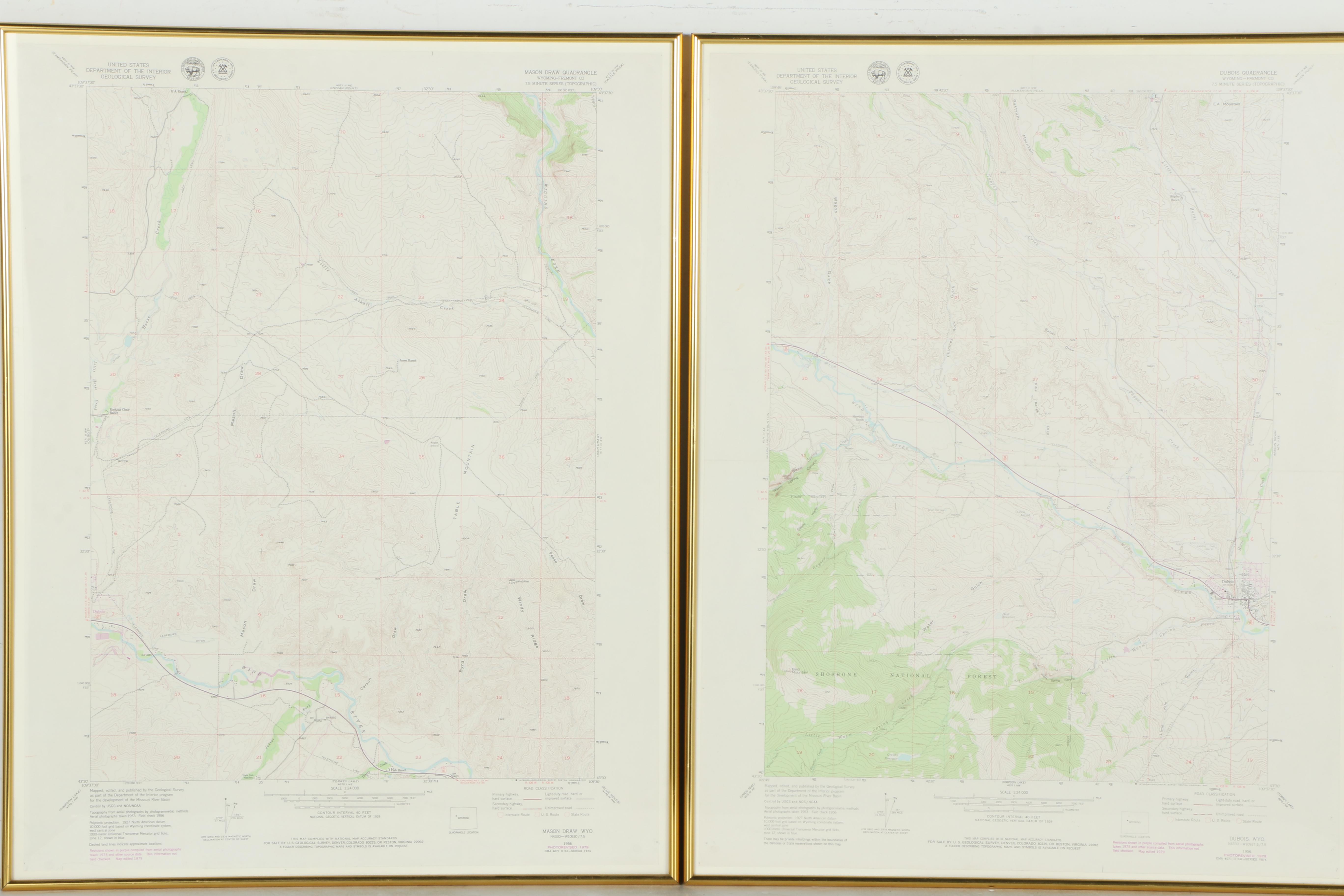 1979 Topographical Maps of Fremont County, Wyoming