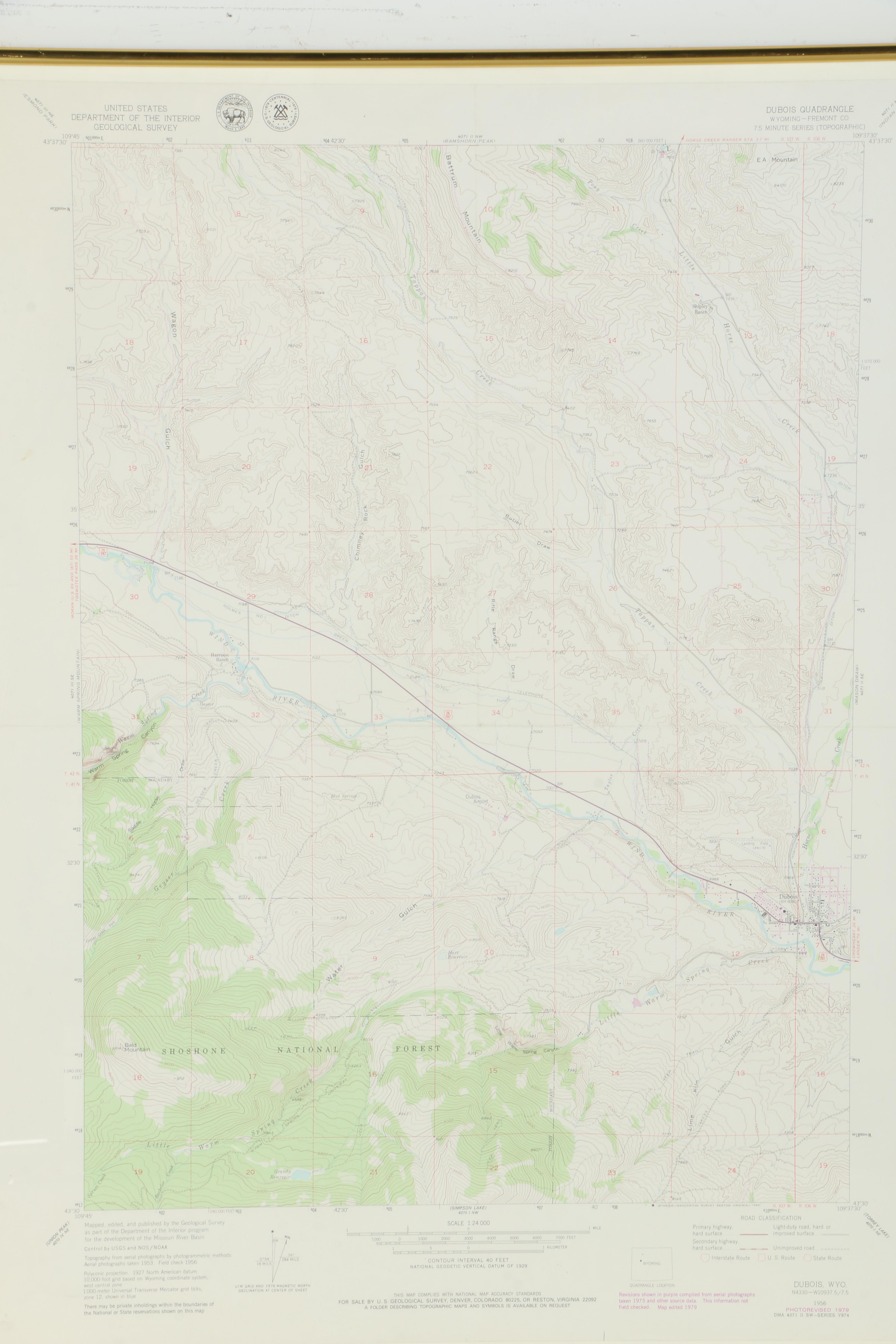 1979 Topographical Maps of Fremont County, Wyoming