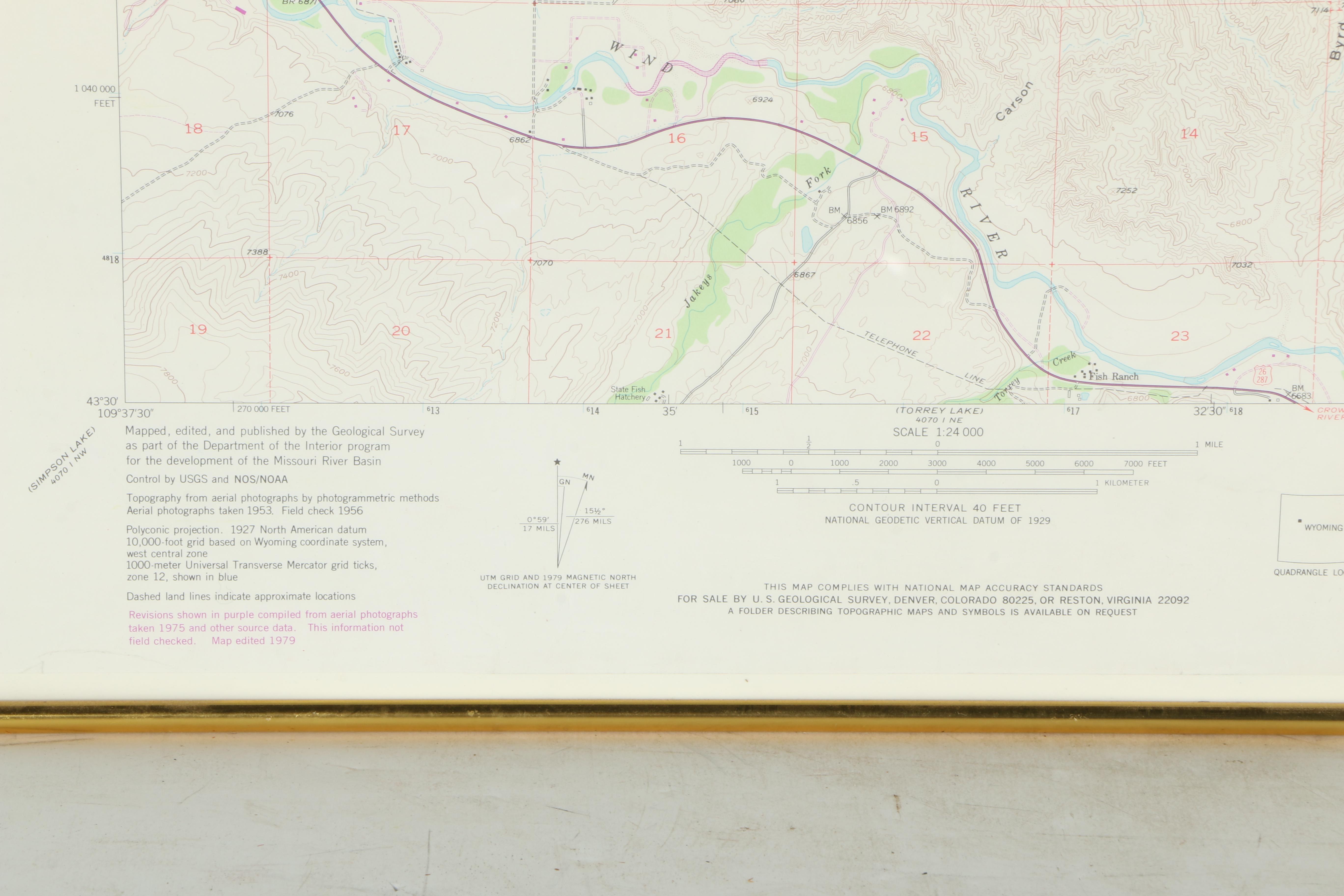 1979 Topographical Maps of Fremont County, Wyoming
