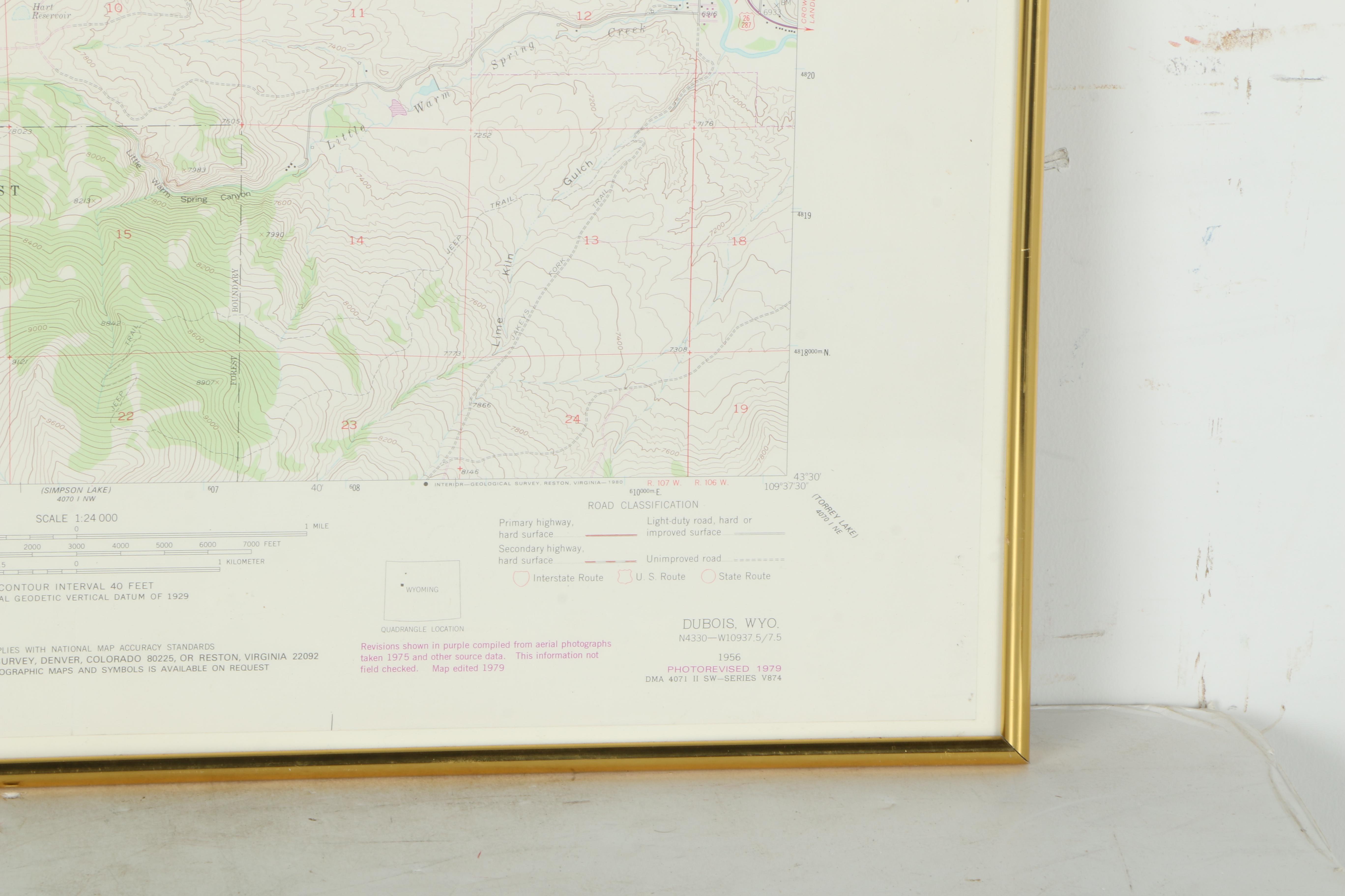 1979 Topographical Maps of Fremont County, Wyoming