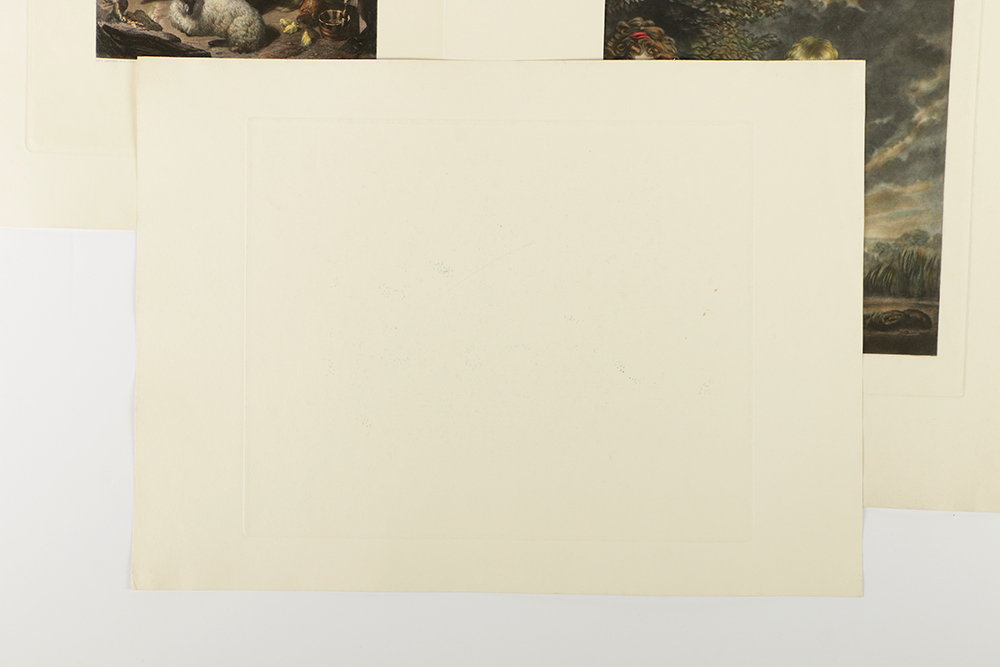 Hand-Colored Reproduction Engravings on Paper of Children Genre Scenes