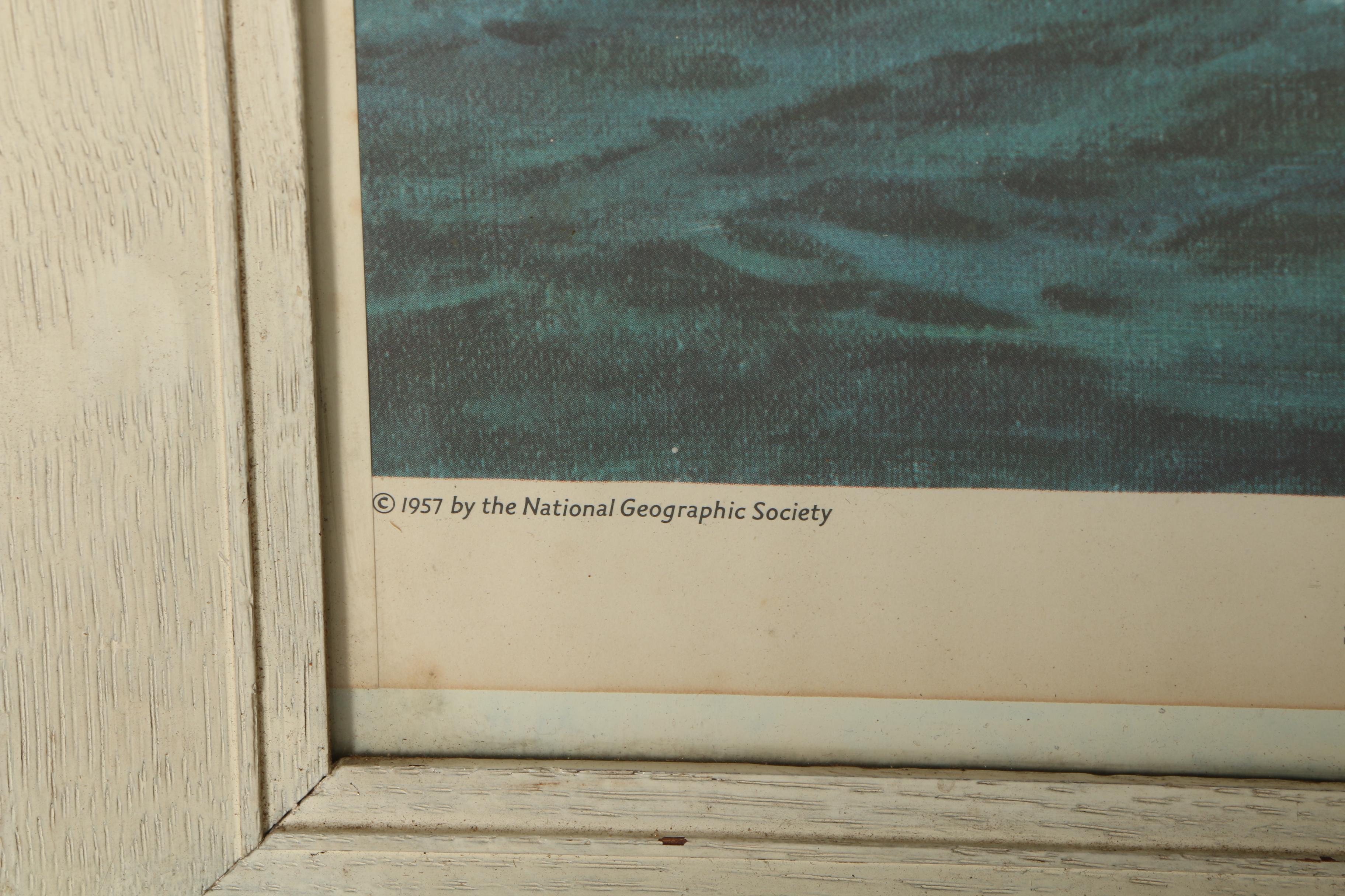 1957 Offset Lithograph Print after Harvey Garrett Smith "Mayflower II"